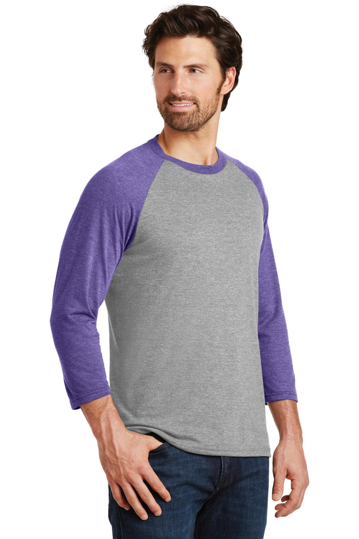 District ® Perfect Tri ® 3/4-Sleeve Raglan Mens Tee DM136 Sizes XS-4XL T-Shirt