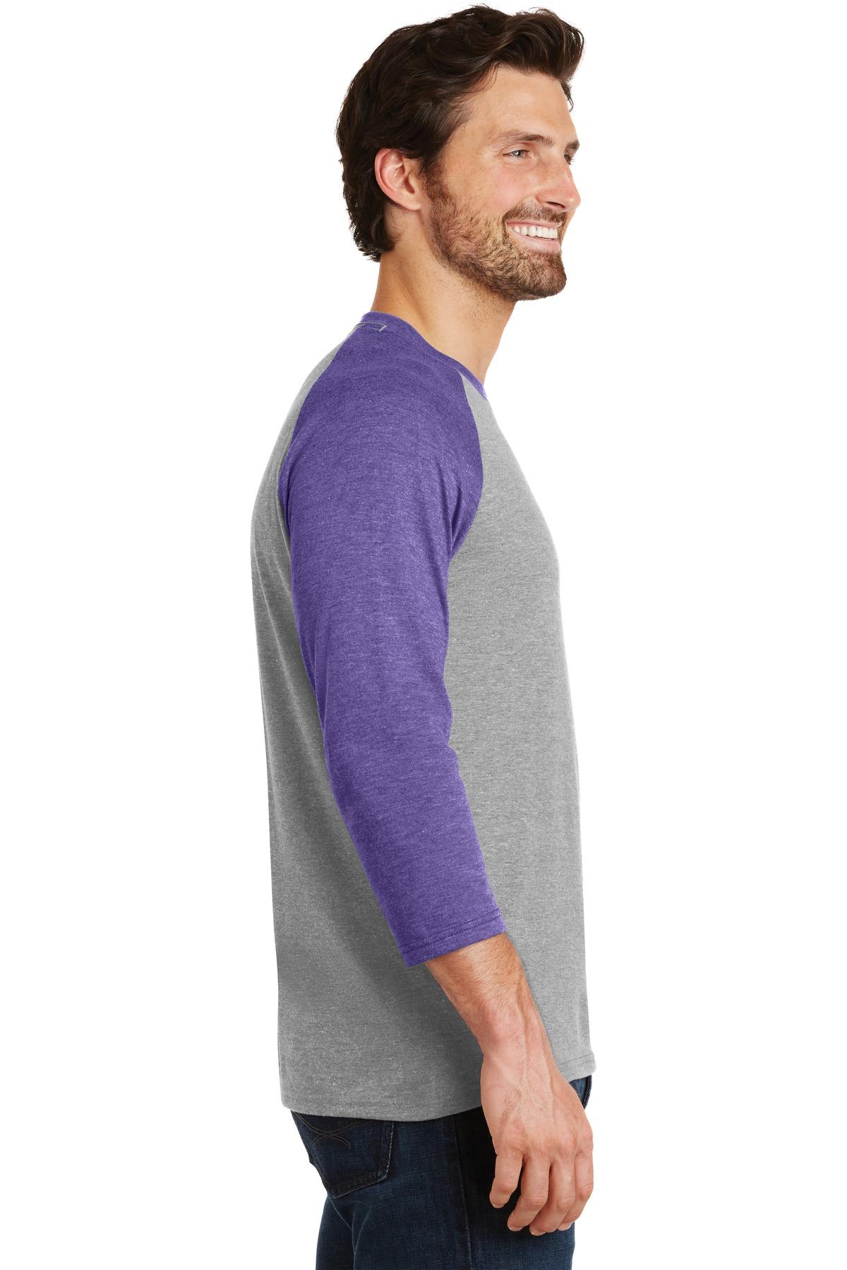 District ® Perfect Tri ® 3/4-Sleeve Raglan Mens Tee DM136 Sizes XS-4XL T-Shirt