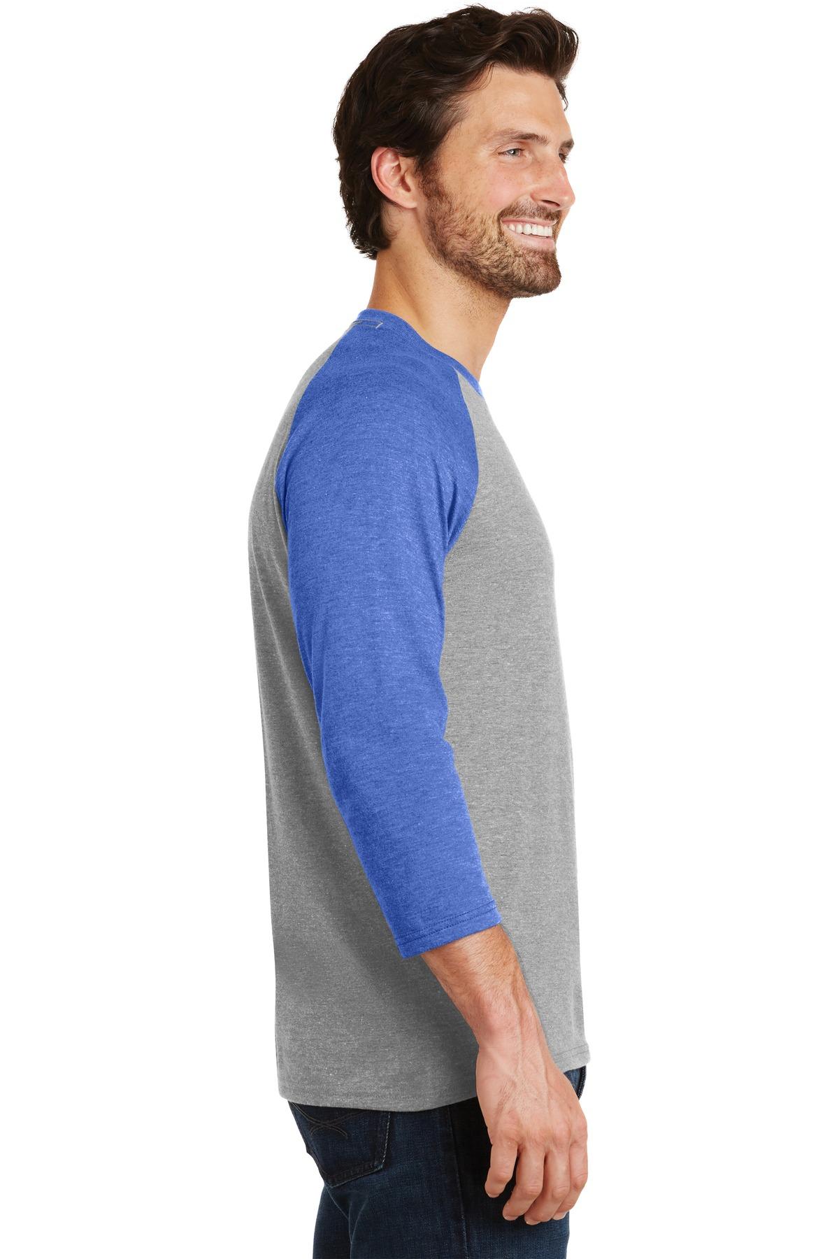 District ® Perfect Tri ® 3/4-Sleeve Raglan Mens Tee DM136 Sizes XS-4XL T-Shirt