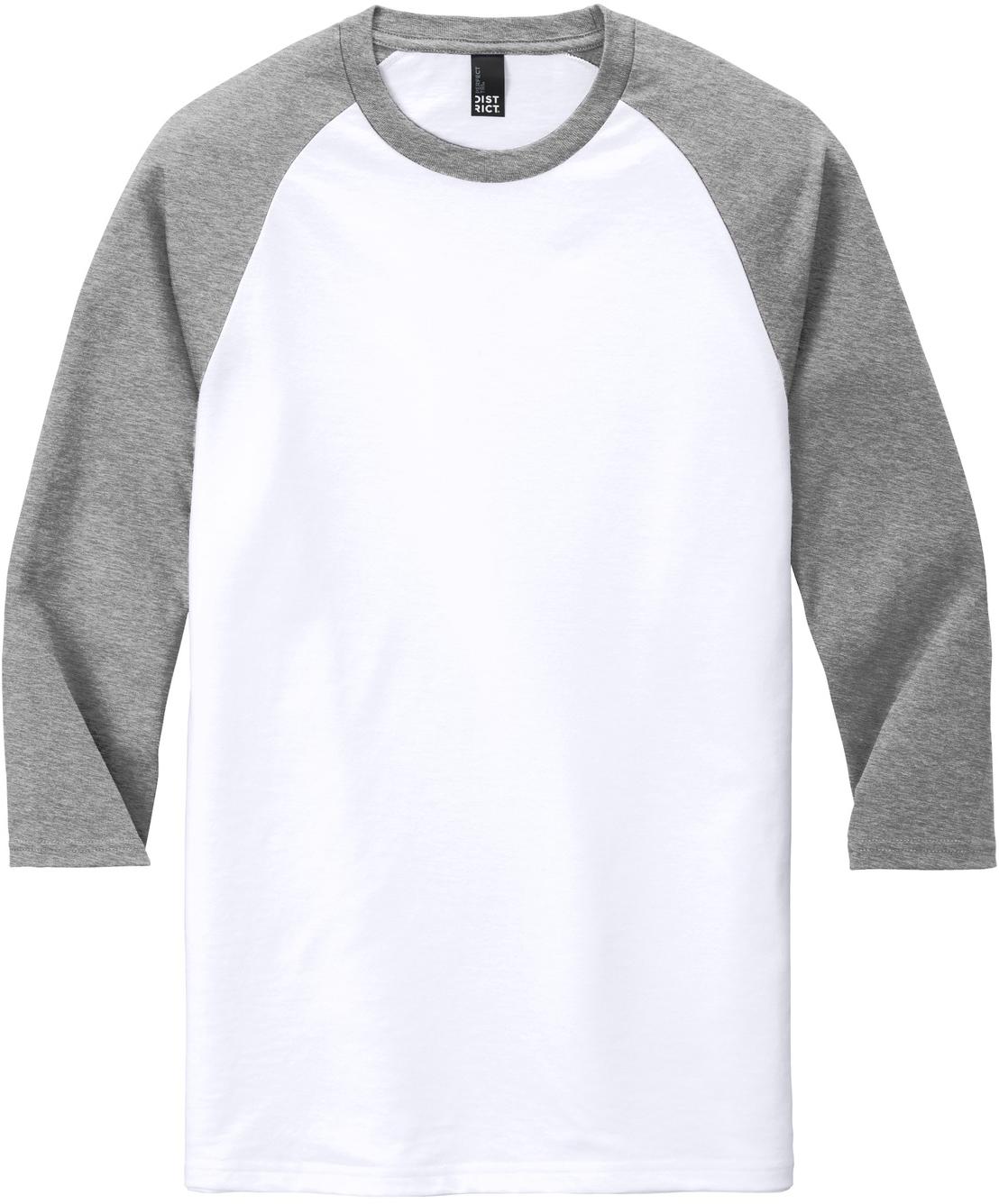 District ® Perfect Tri ® 3/4-Sleeve Raglan Mens Tee DM136 Sizes XS-4XL T-Shirt