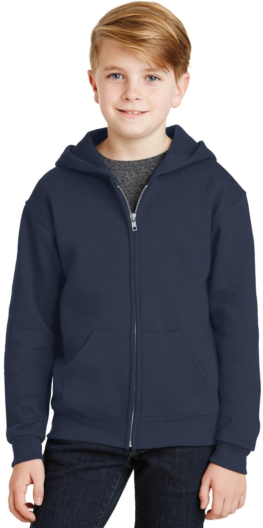 Jerzees ® - Youth NuBlend ® Full-Zip Hooded Sweatshirt Kids Sizes S-XL 993B - Picture 8 of 13