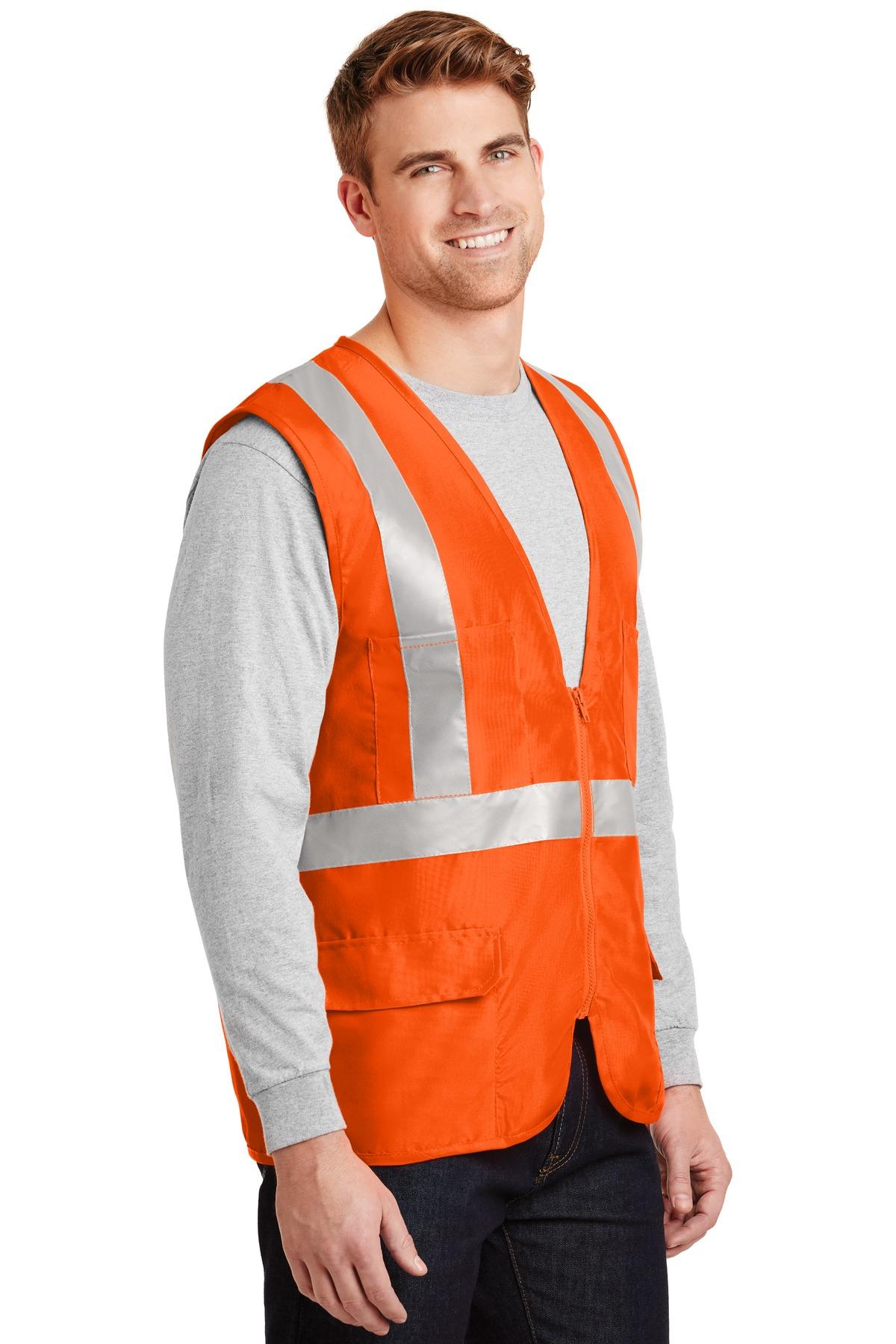 CornerStone ® ANSI 107 Class 2 Mesh Back Woven Safety Vest CSV405 S-4XL - Picture 3 of 13
