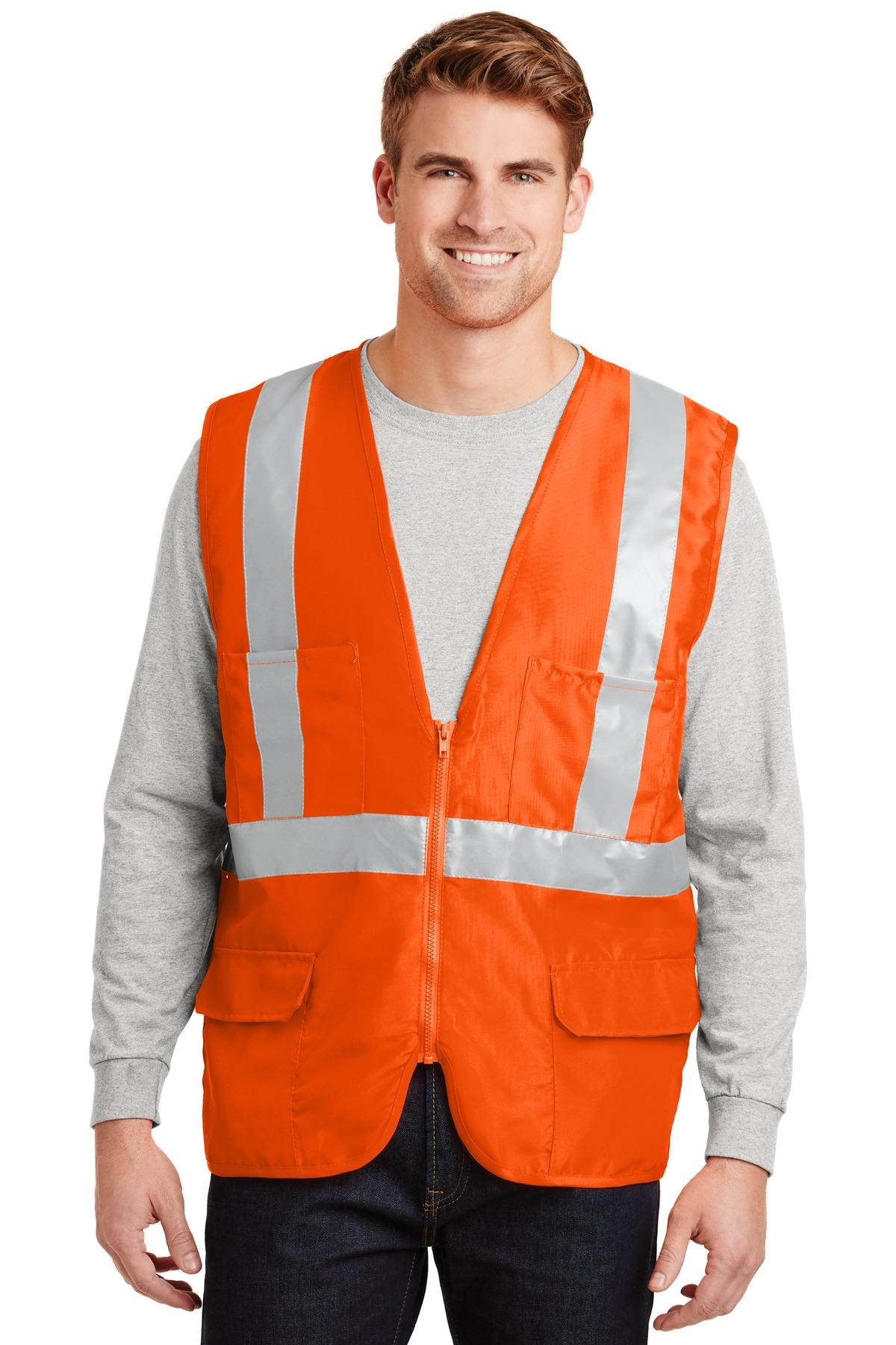 CornerStone ® ANSI 107 Class 2 Mesh Back Woven Safety Vest CSV405 S-4XL - Picture 2 of 13