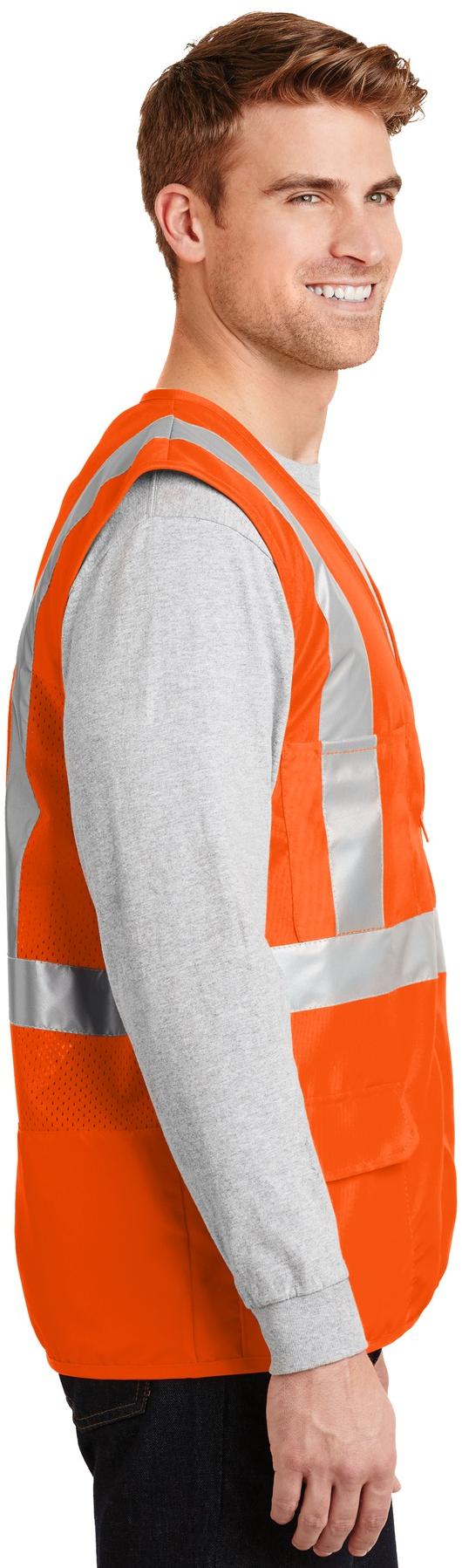 CornerStone ® ANSI 107 Class 2 Mesh Back Woven Safety Vest CSV405 S-4XL - Picture 4 of 13