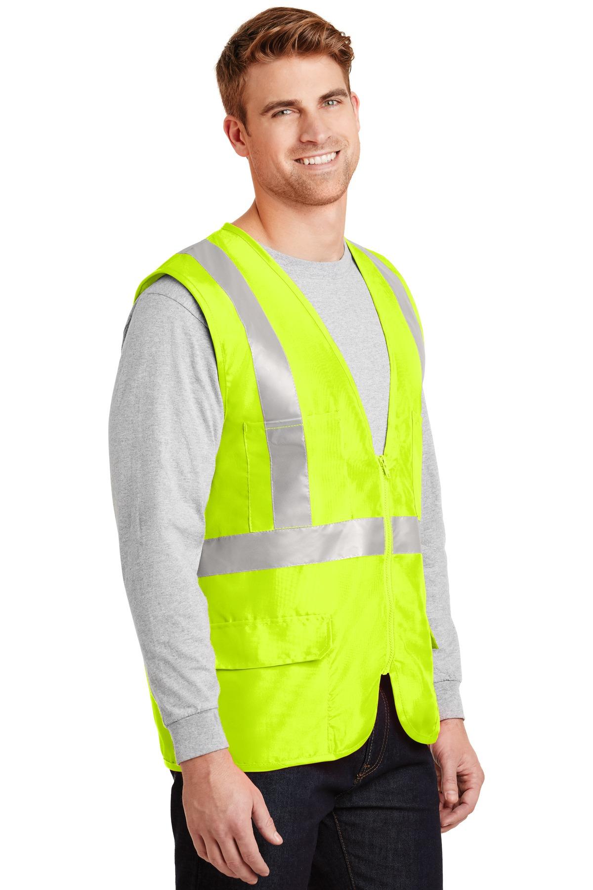 CornerStone ® ANSI 107 Class 2 Mesh Back Woven Safety Vest CSV405 S-4XL - Picture 9 of 13