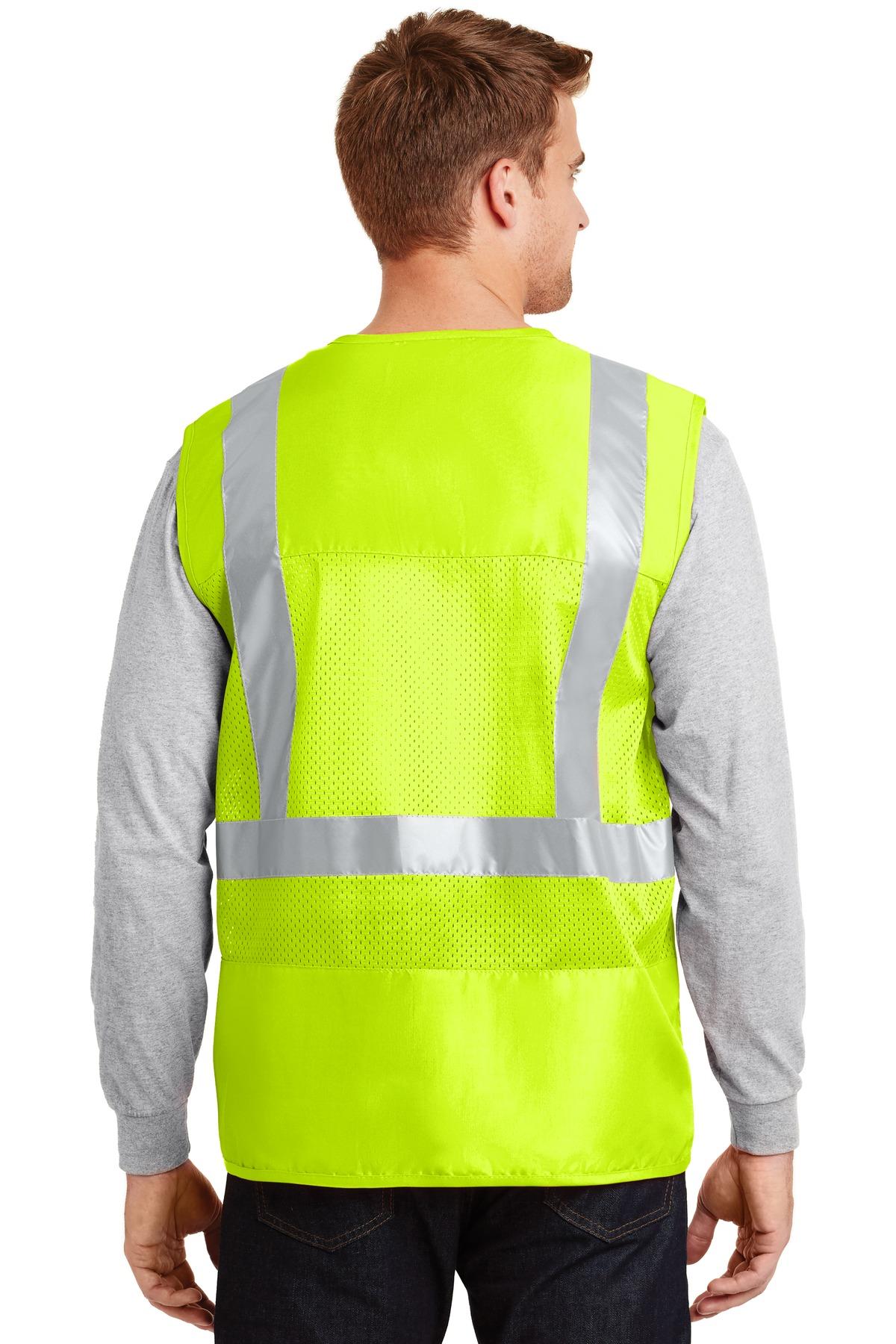 CornerStone ® ANSI 107 Class 2 Mesh Back Woven Safety Vest CSV405 S-4XL - Picture 11 of 13