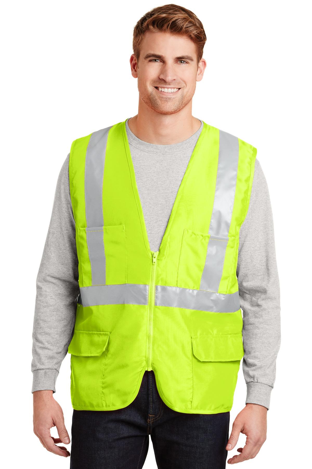 CornerStone ® ANSI 107 Class 2 Mesh Back Woven Safety Vest CSV405 S-4XL - Picture 8 of 13