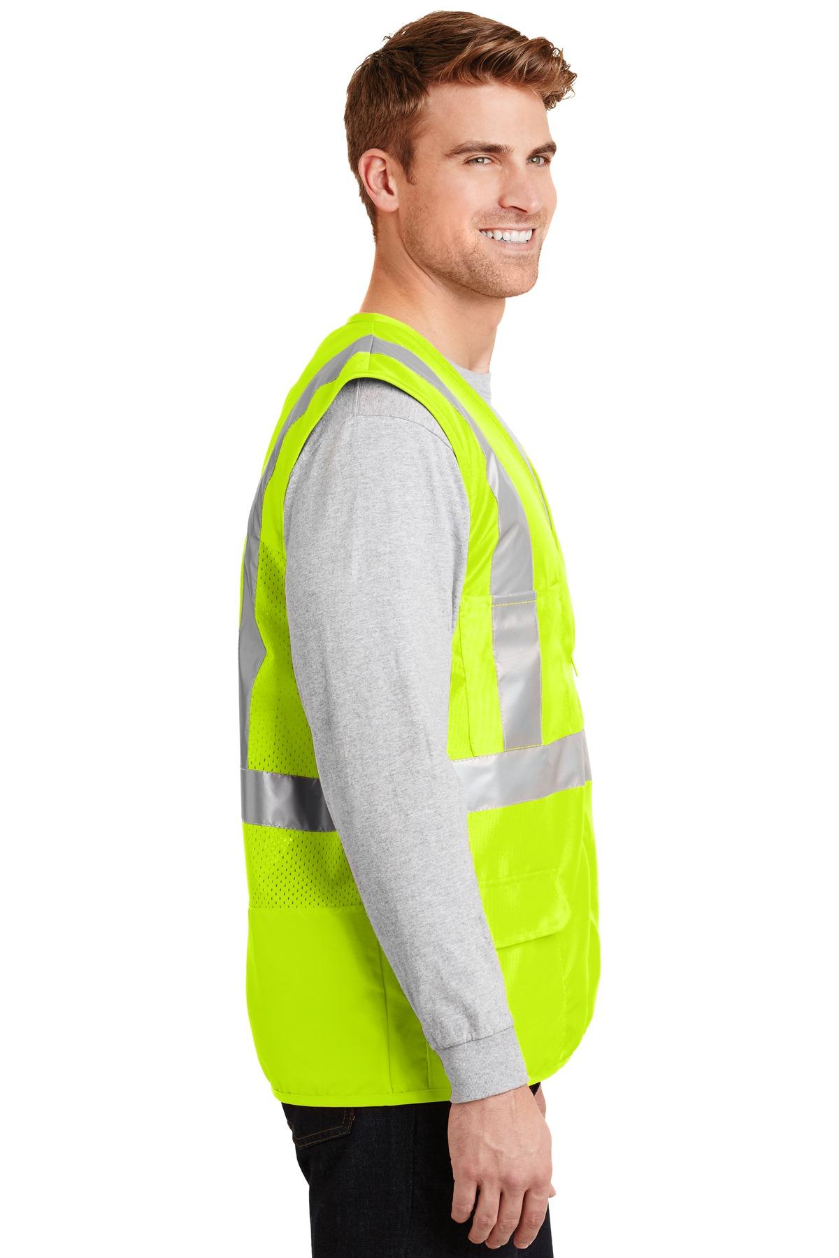 CornerStone ® ANSI 107 Class 2 Mesh Back Woven Safety Vest CSV405 S-4XL - Picture 10 of 13