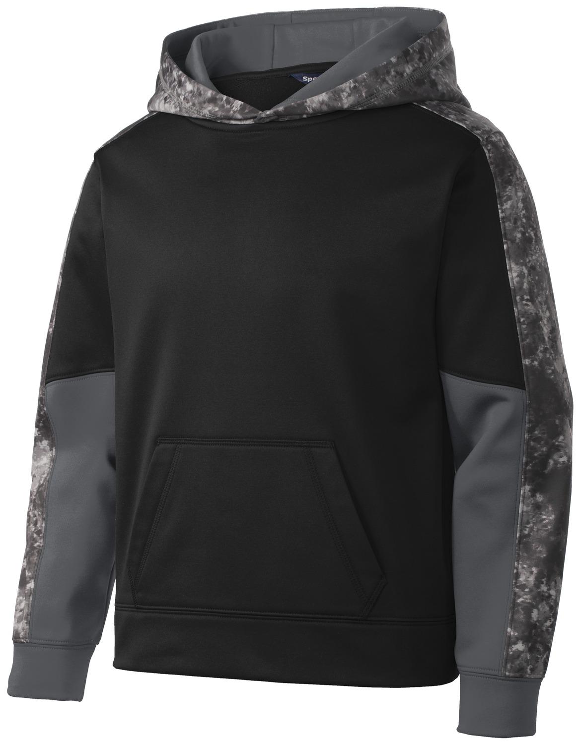 Sport-Tek ® Youth Sport-Wick ® Mineral Freeze Fleece Colorblock Hooded YST231 - Picture 5 of 20