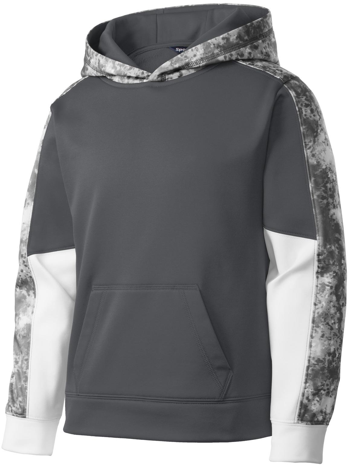 Sport-Tek ® Youth Sport-Wick ® Mineral Freeze Fleece Colorblock Hooded YST231 - Picture 10 of 20