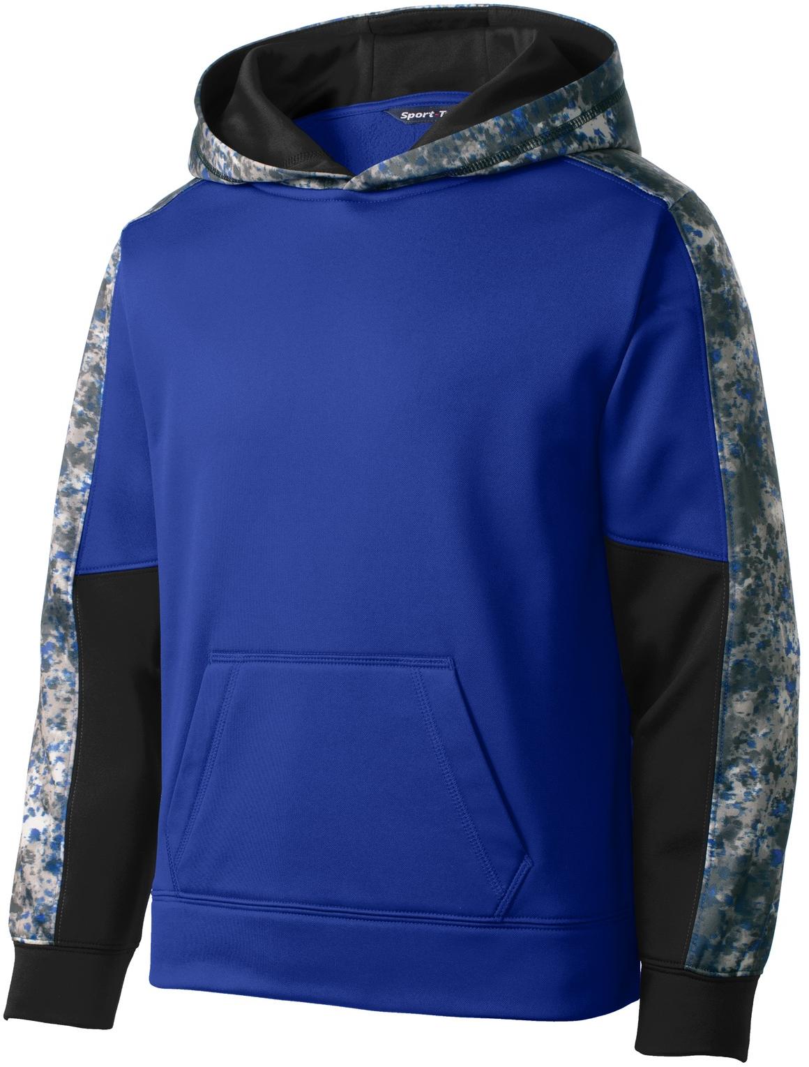 Sport-Tek ® Youth Sport-Wick ® Mineral Freeze Fleece Colorblock Hooded YST231 - Picture 19 of 20