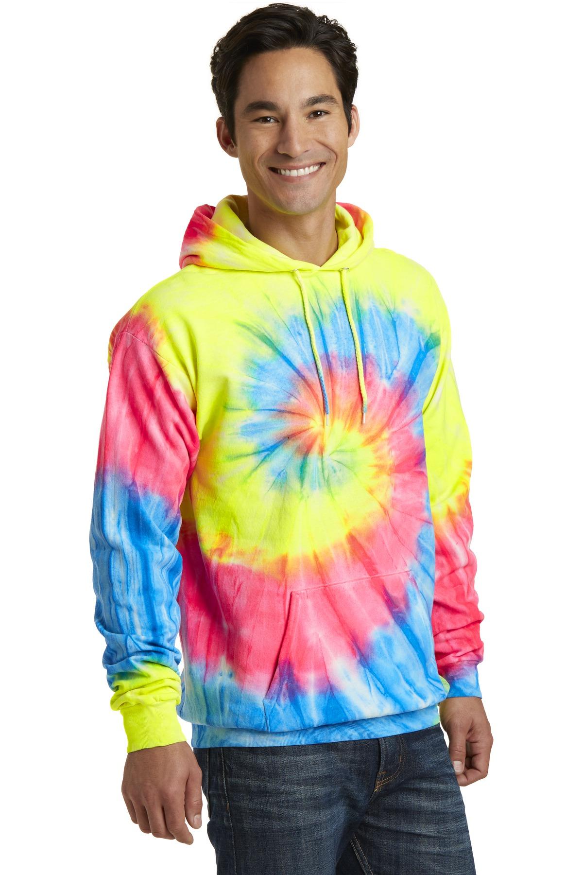 Port & Company ® Tie-Dye Pullover Hooded Sweatshirt PC146 Mens Sizes S-4XL - Picture 21 of 55