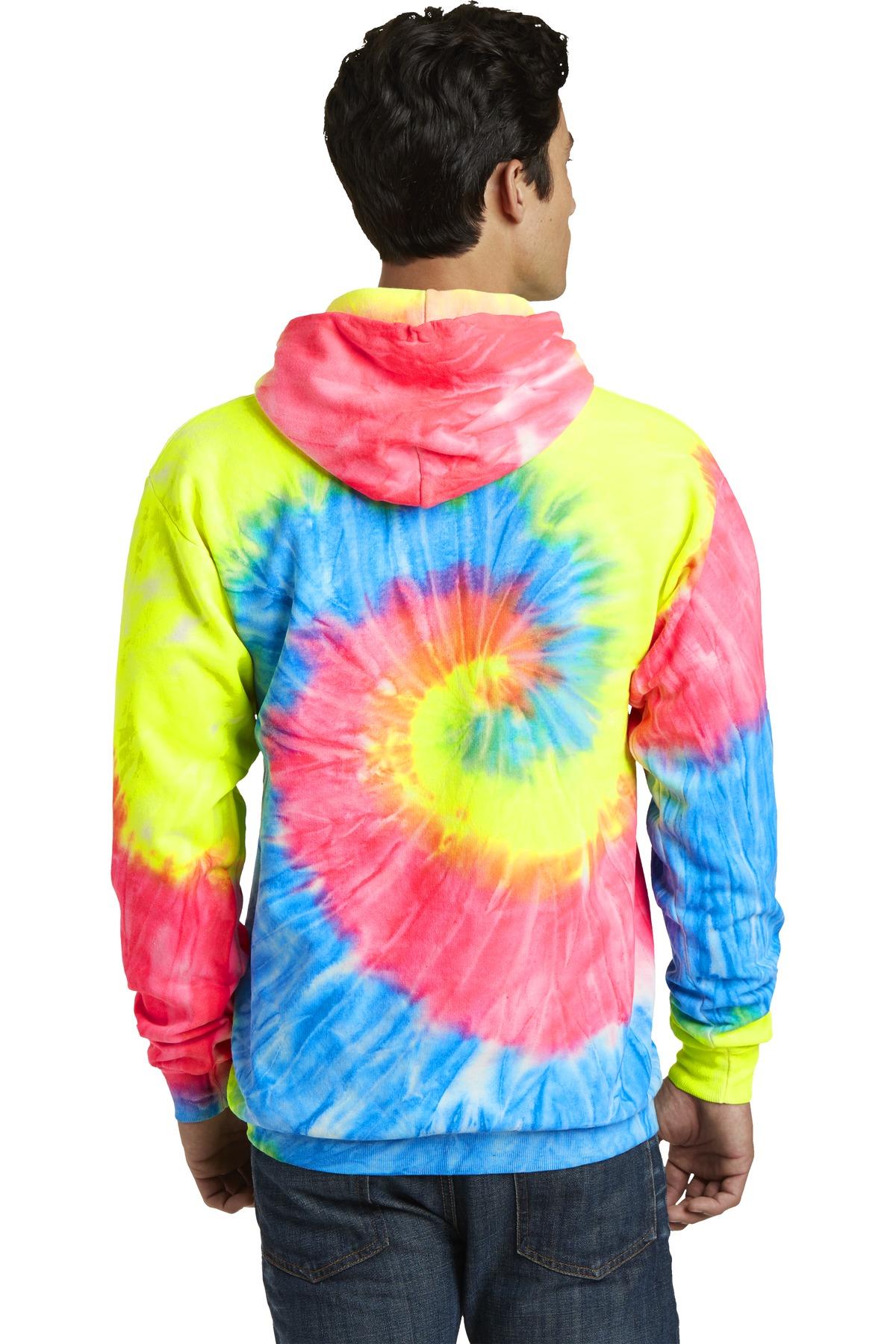 Port & Company ® Tie-Dye Pullover Hooded Sweatshirt PC146 Mens Sizes S-4XL - Picture 23 of 55