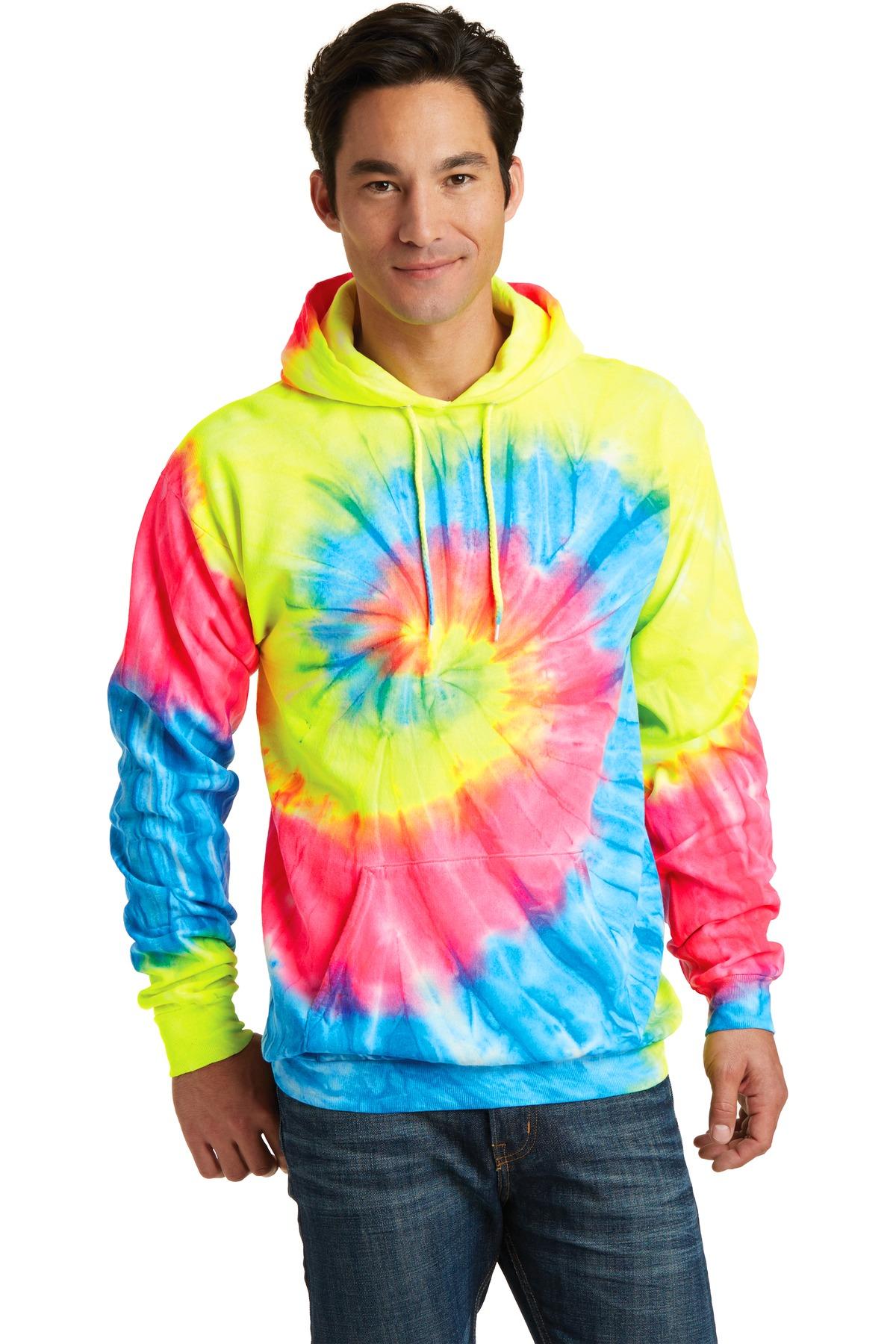 Port & Company ® Tie-Dye Pullover Hooded Sweatshirt PC146 Mens Sizes S-4XL - Picture 20 of 55