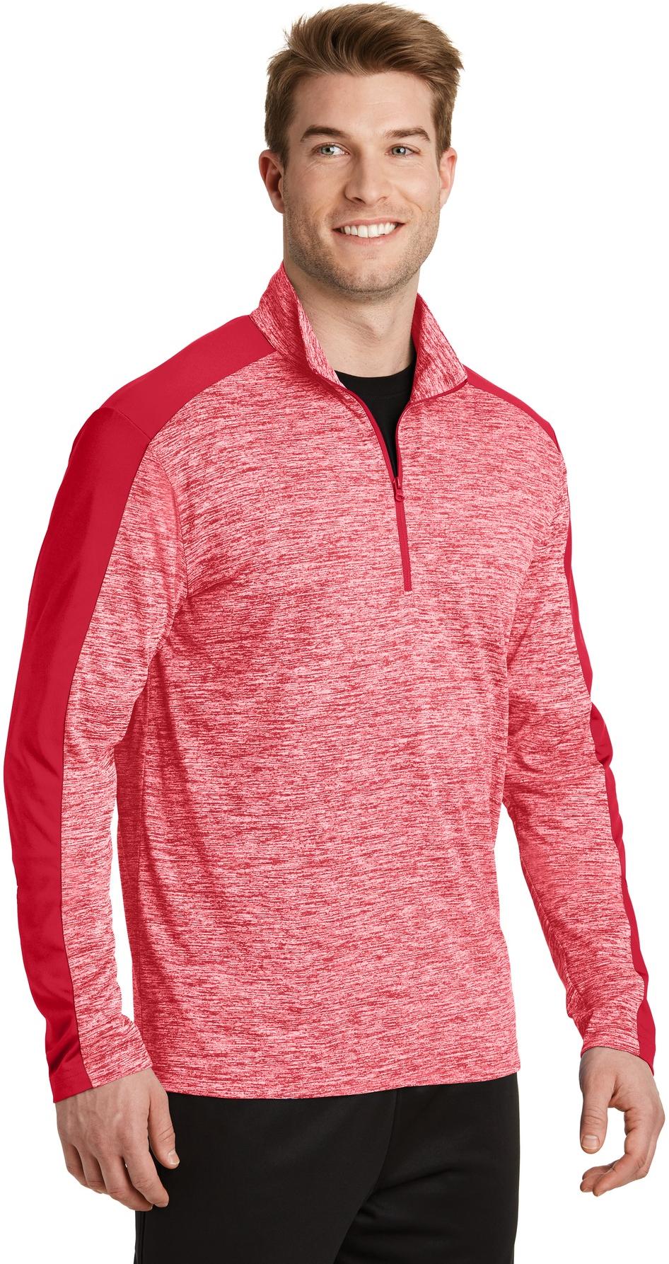 Sport-Tek ® PosiCharge ® Electric Heather Colorblock 1/4-Zip Pullover ST397 - 第 9/31 張圖片