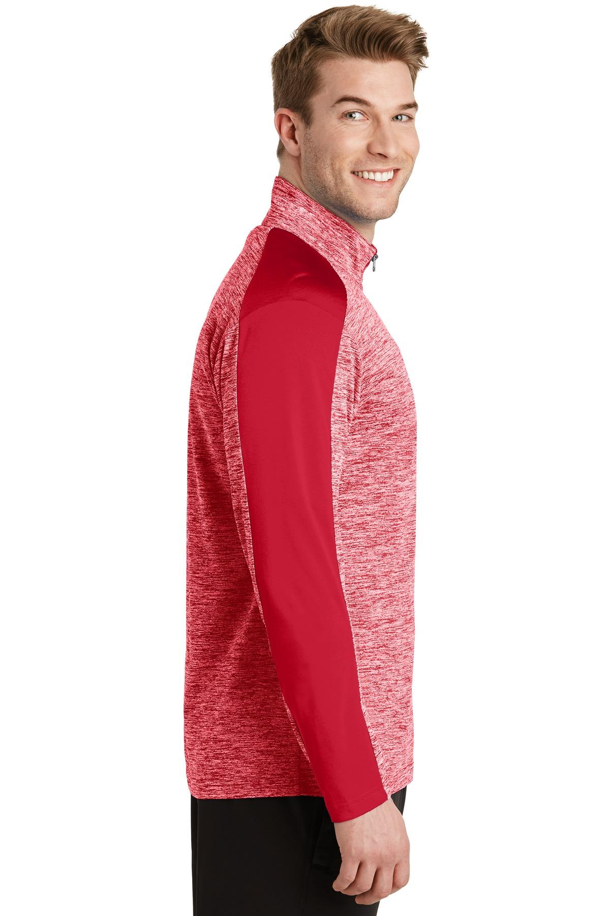 Sport-Tek ® PosiCharge ® Electric Heather Colorblock 1/4-Zip Pullover ST397 - 第 10/31 張圖片