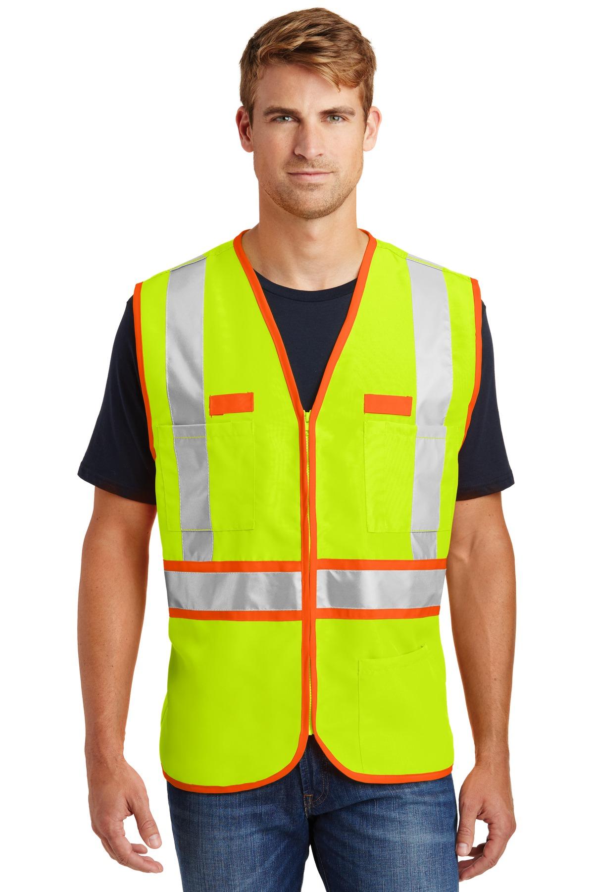 CornerStone ® ANSI 107 Class 2 Dual-Color Woven Safety Vest CSV407 Sizes S-4XL - Picture 8 of 13
