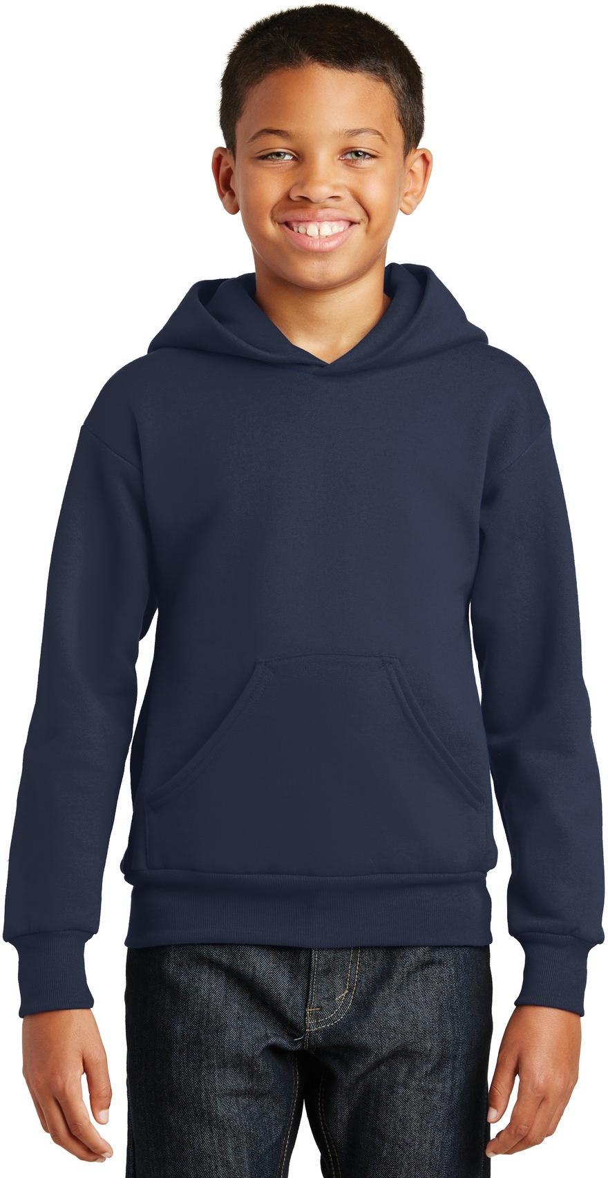 Hanes ® - Youth EcoSmart ® Pullover Hooded Sweatshirt Kids Sizes XS-XL P470 - Picture 20 of 25
