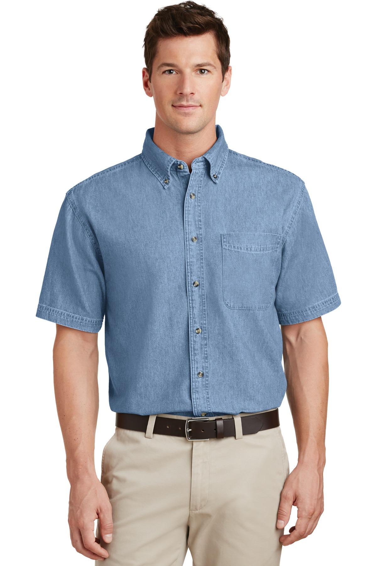 Port & Company ® - Camisa vaquera de manga corta Value SP11 tallas XS-6XL - Imagen 2 de 3