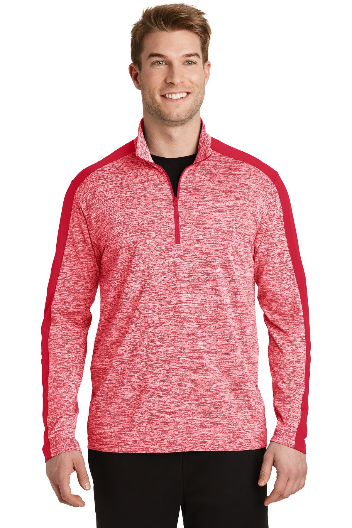 Sport-Tek ® PosiCharge ® Electric Heather Colorblock 1/4-Zip Pullover ST397 - 第 8/31 張圖片