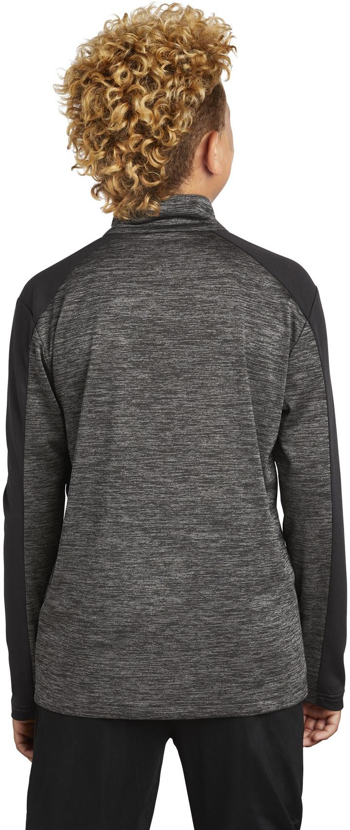 Sport-Tek ®Youth PosiCharge® Electric Heather Colorblock 1/4-Zip Pullover YST397 - Picture 11 of 25