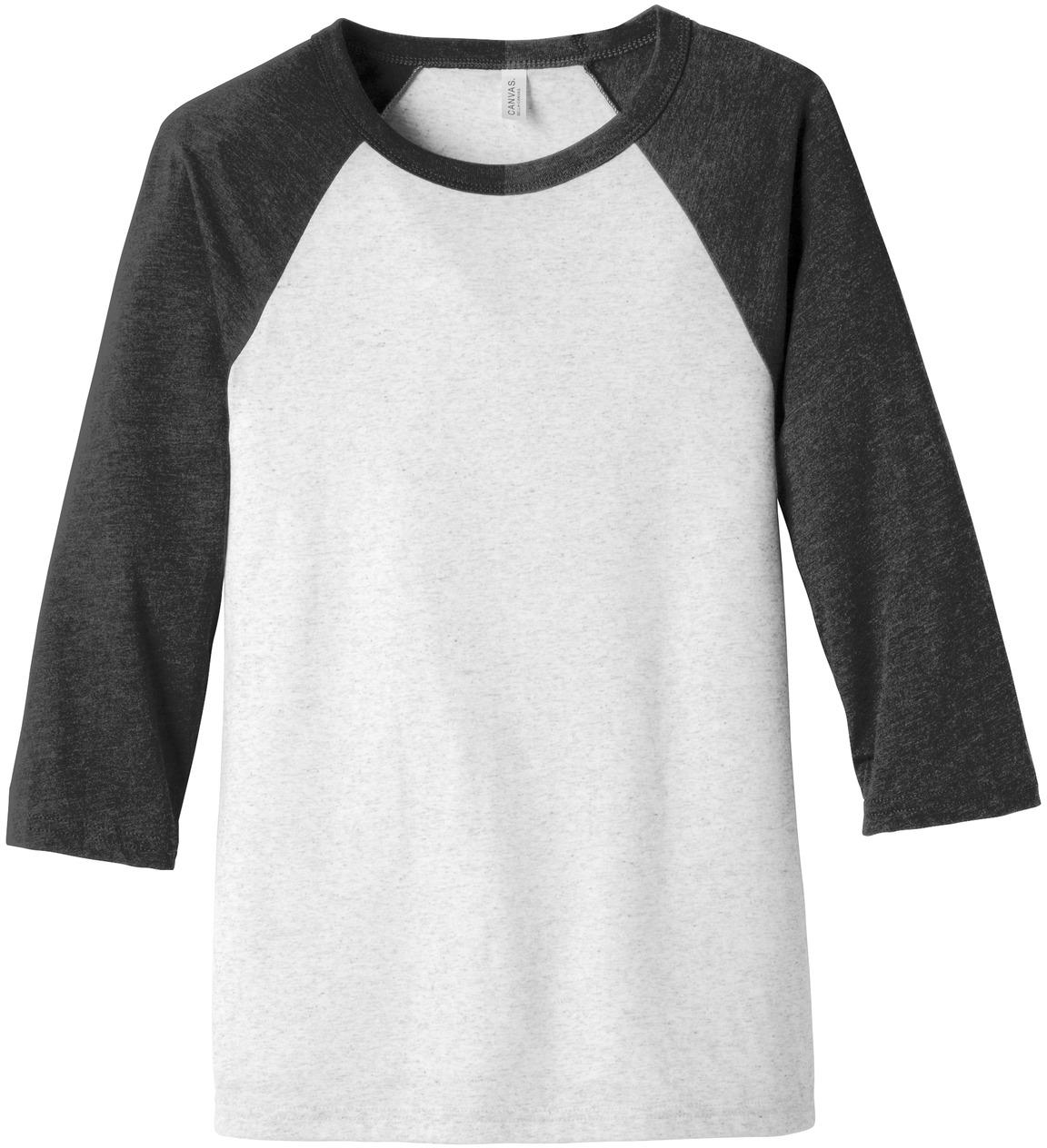 BELLA+CANVAS ® Unisex 3/4-Sleeve Baseball Tee BC3200, 22 Colors, XS-2XL