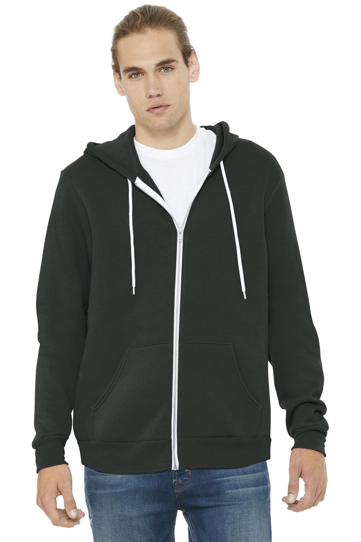 BELLA+CANVAS ® Unisex Sponge Fleece Full-Zip Hooded Sweatshirt BC3739 XS-3XL - Picture 32 of 104