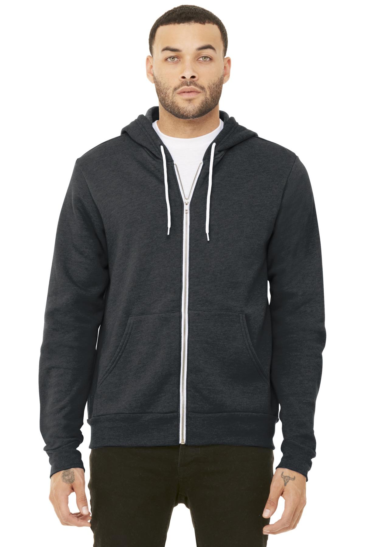 BELLA+CANVAS ® Unisex Sponge Fleece Full-Zip Hooded Sweatshirt BC3739 XS-3XL - Picture 38 of 104