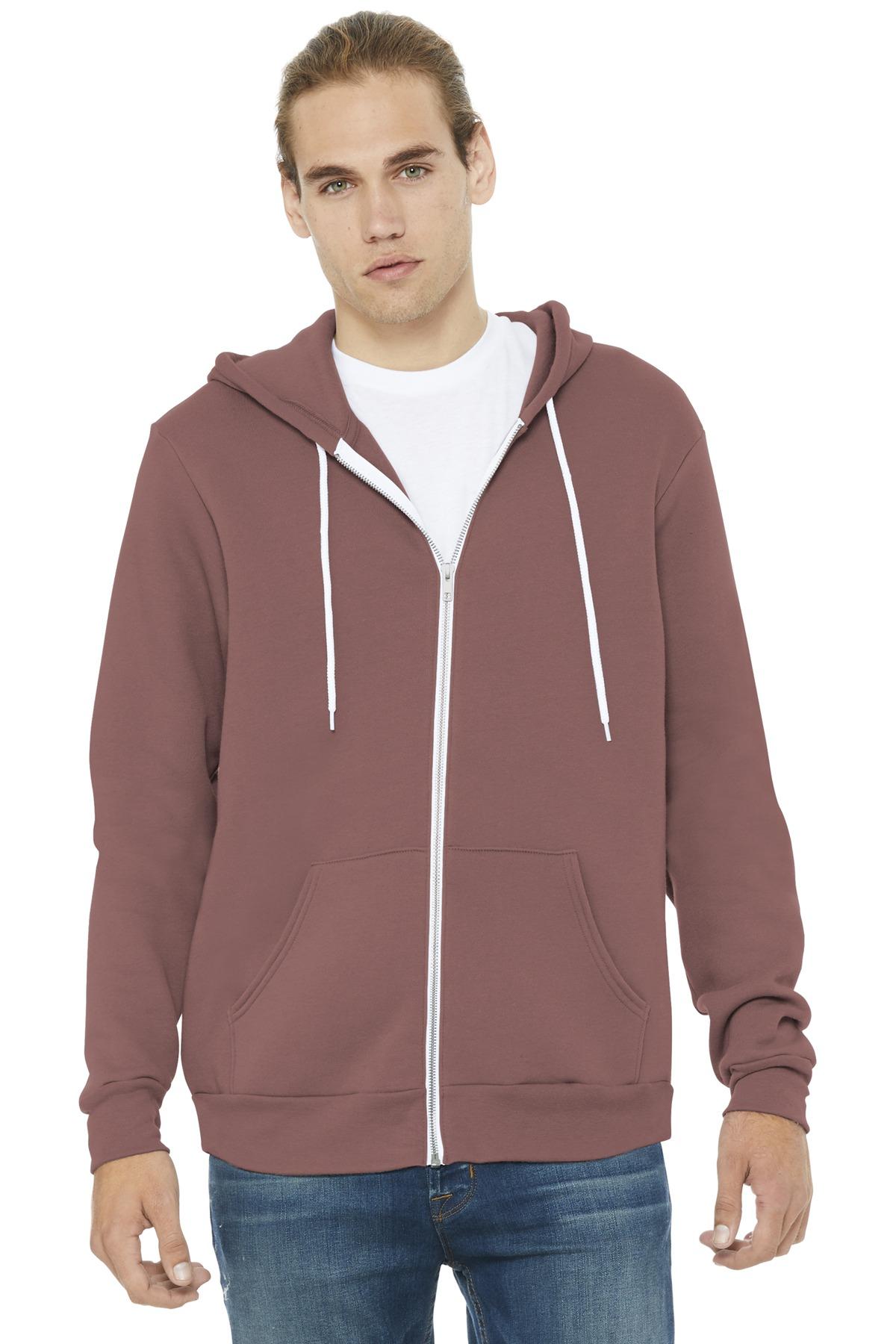 BELLA+CANVAS ® Unisex Sponge Fleece Full-Zip Hooded Sweatshirt BC3739 XS-3XL - Picture 81 of 104