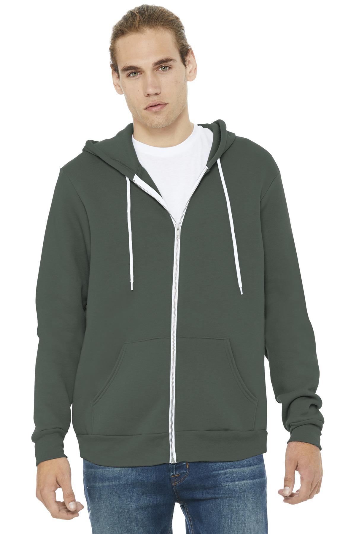 BELLA+CANVAS ® Unisex Sponge Fleece Full-Zip Hooded Sweatshirt BC3739 XS-3XL - Picture 87 of 104