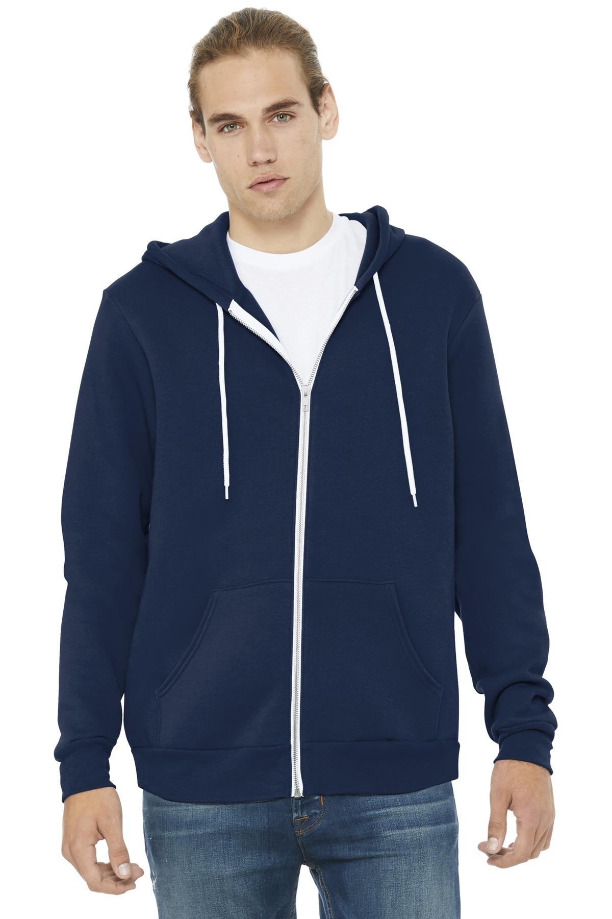 BELLA+CANVAS ® Unisex Sponge Fleece Full-Zip Hooded Sweatshirt BC3739 XS-3XL - Picture 93 of 104