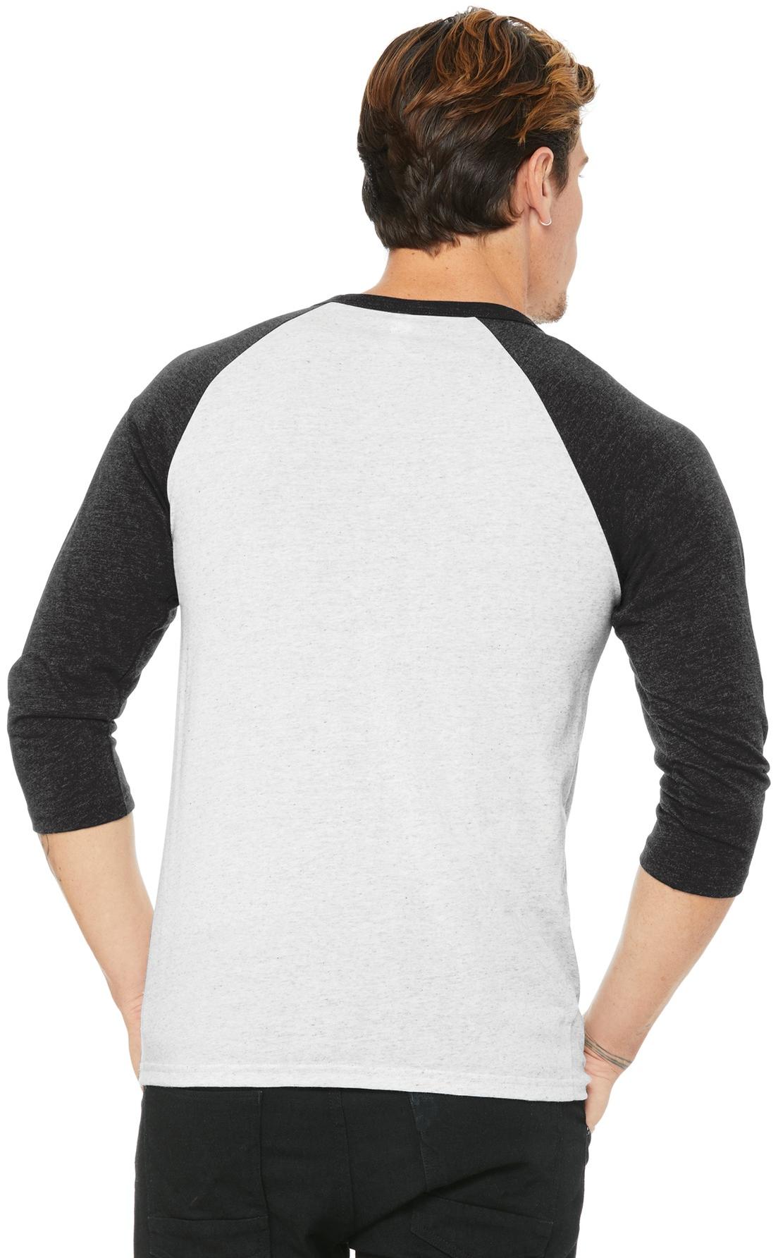 BELLA+CANVAS ® Unisex 3/4-Sleeve Baseball Tee BC3200, 22 Colors, XS-2XL