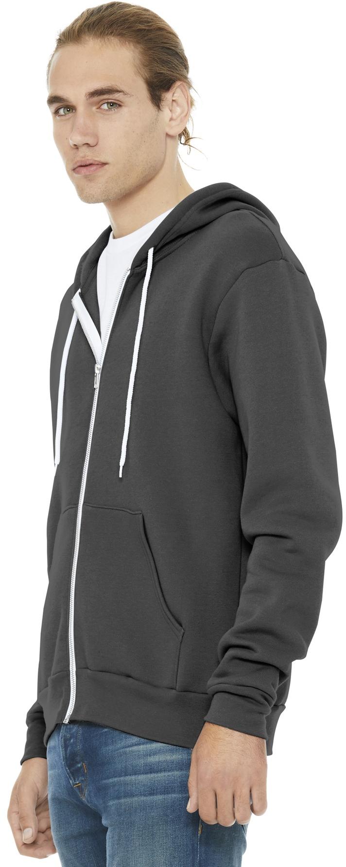 BELLA+CANVAS ® Unisex Sponge Fleece Full-Zip Hooded Sweatshirt BC3739 XS-3XL - Picture 9 of 104