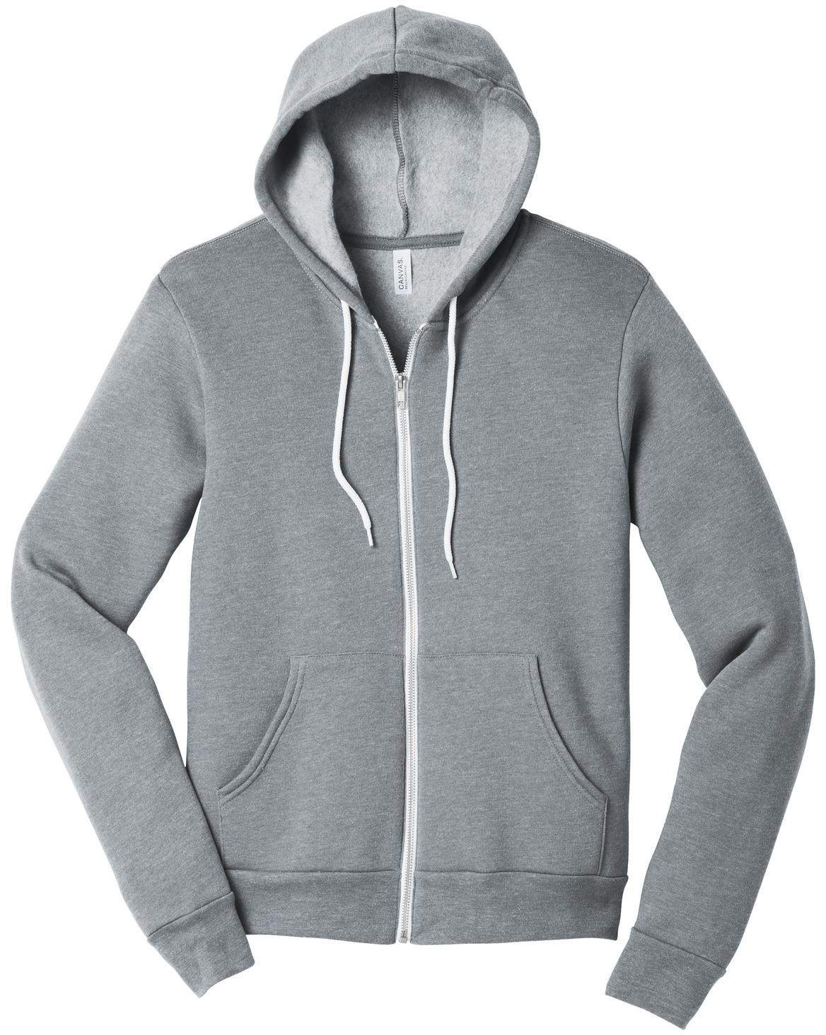 BELLA+CANVAS ® Unisex Sponge Fleece Full-Zip Hooded Sweatshirt BC3739 XS-3XL - Picture 18 of 104