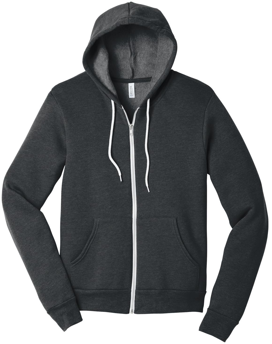 BELLA+CANVAS ® Unisex Sponge Fleece Full-Zip Hooded Sweatshirt BC3739 XS-3XL - Picture 42 of 104