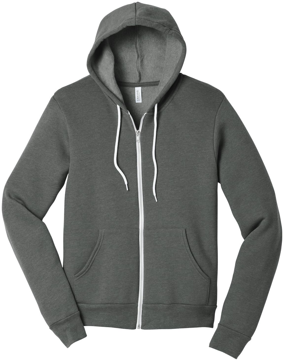 BELLA+CANVAS ® Unisex Sponge Fleece Full-Zip Hooded Sweatshirt BC3739 XS-3XL - Picture 48 of 104