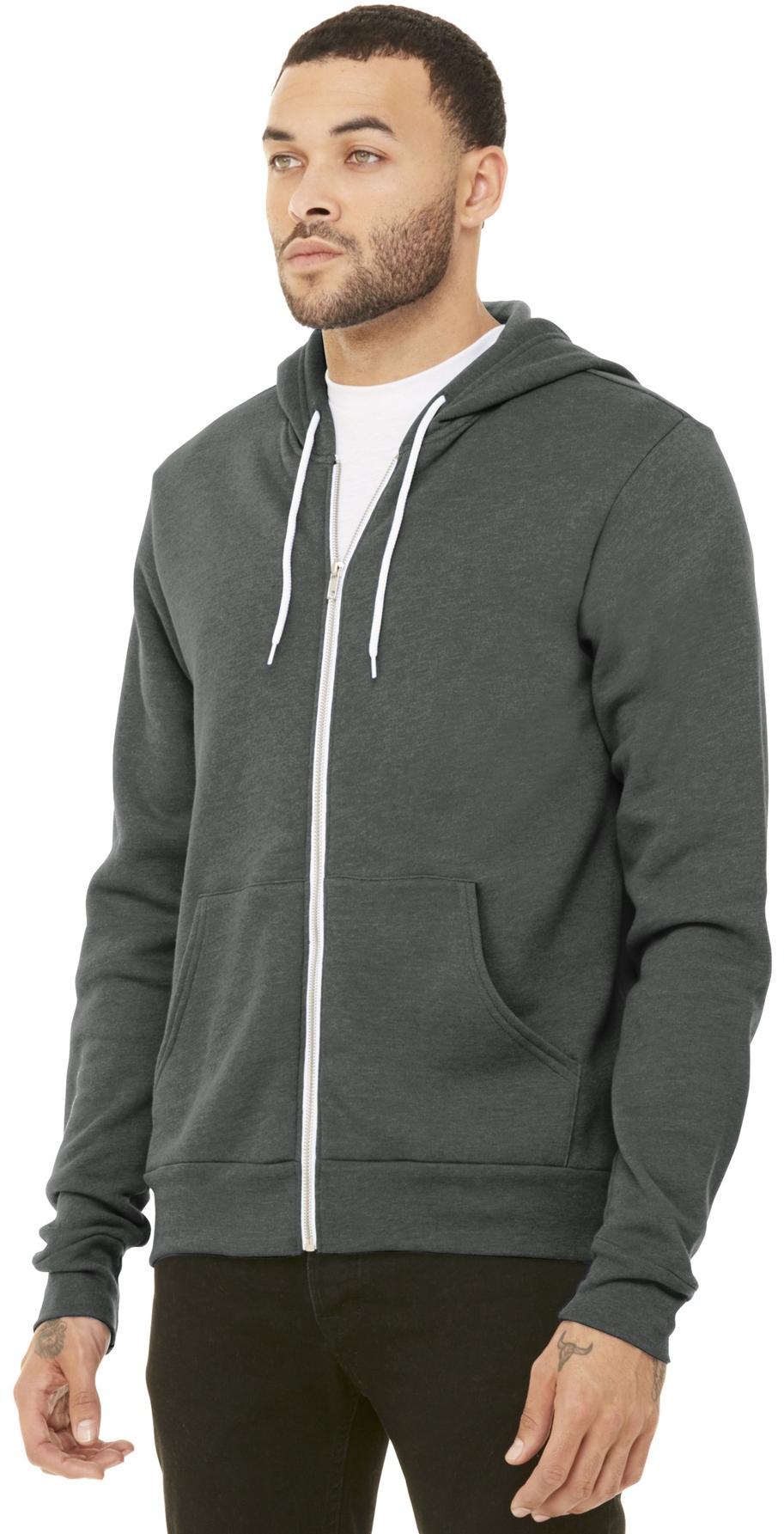 BELLA+CANVAS ® Unisex Sponge Fleece Full-Zip Hooded Sweatshirt BC3739 XS-3XL - Picture 45 of 104