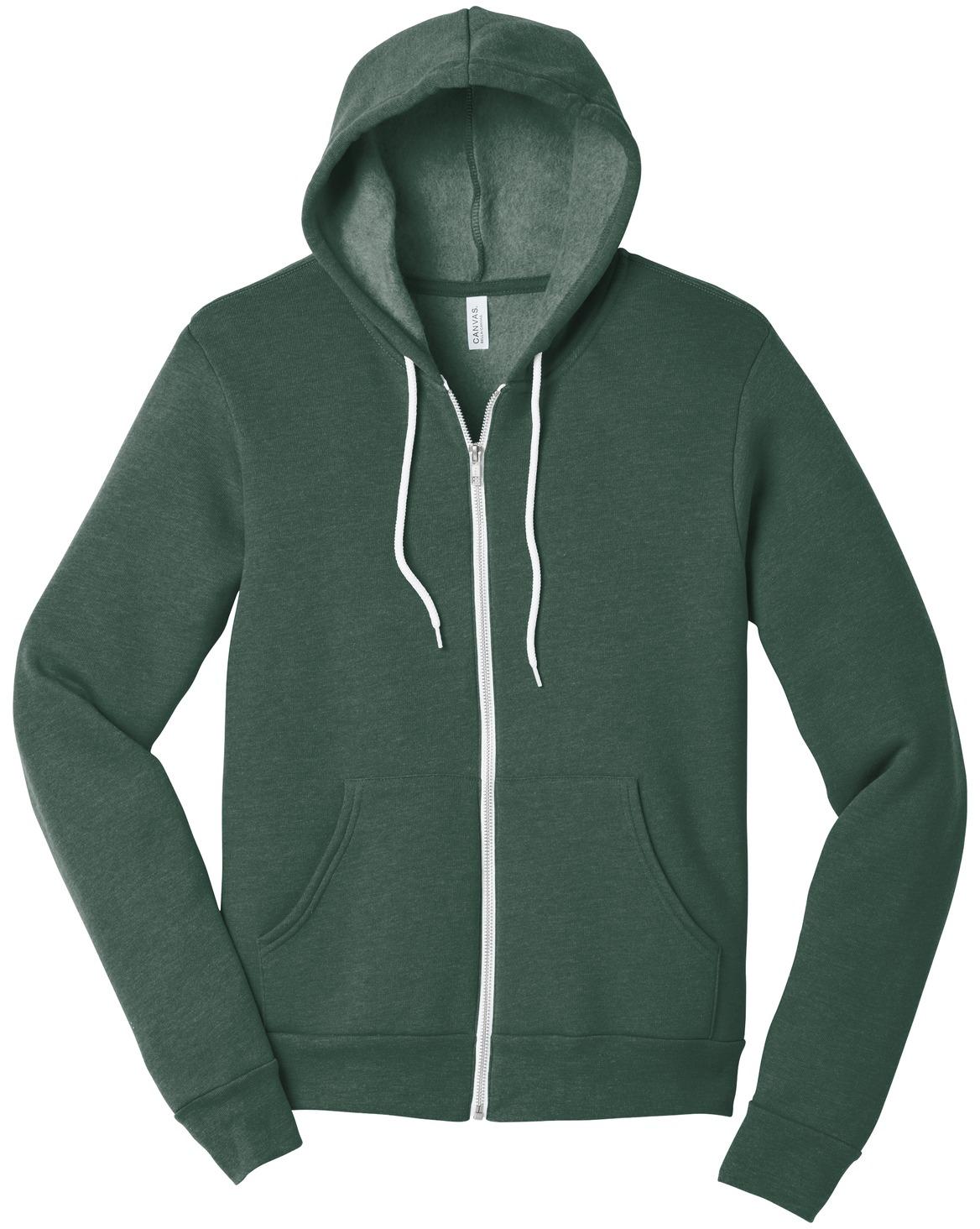 BELLA+CANVAS ® Unisex Sponge Fleece Full-Zip Hooded Sweatshirt BC3739 XS-3XL - Picture 67 of 104