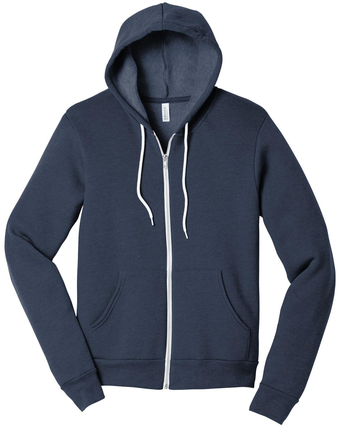 BELLA+CANVAS ® Unisex Sponge Fleece Full-Zip Hooded Sweatshirt BC3739 XS-3XL - Picture 73 of 104