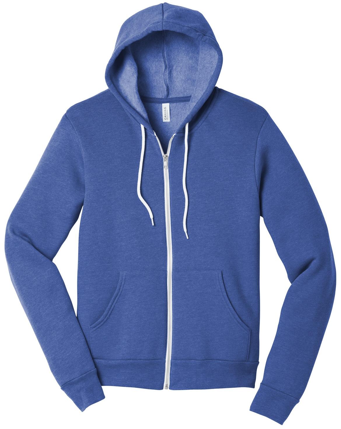 BELLA+CANVAS ® Unisex Sponge Fleece Full-Zip Hooded Sweatshirt BC3739 XS-3XL - Picture 79 of 104