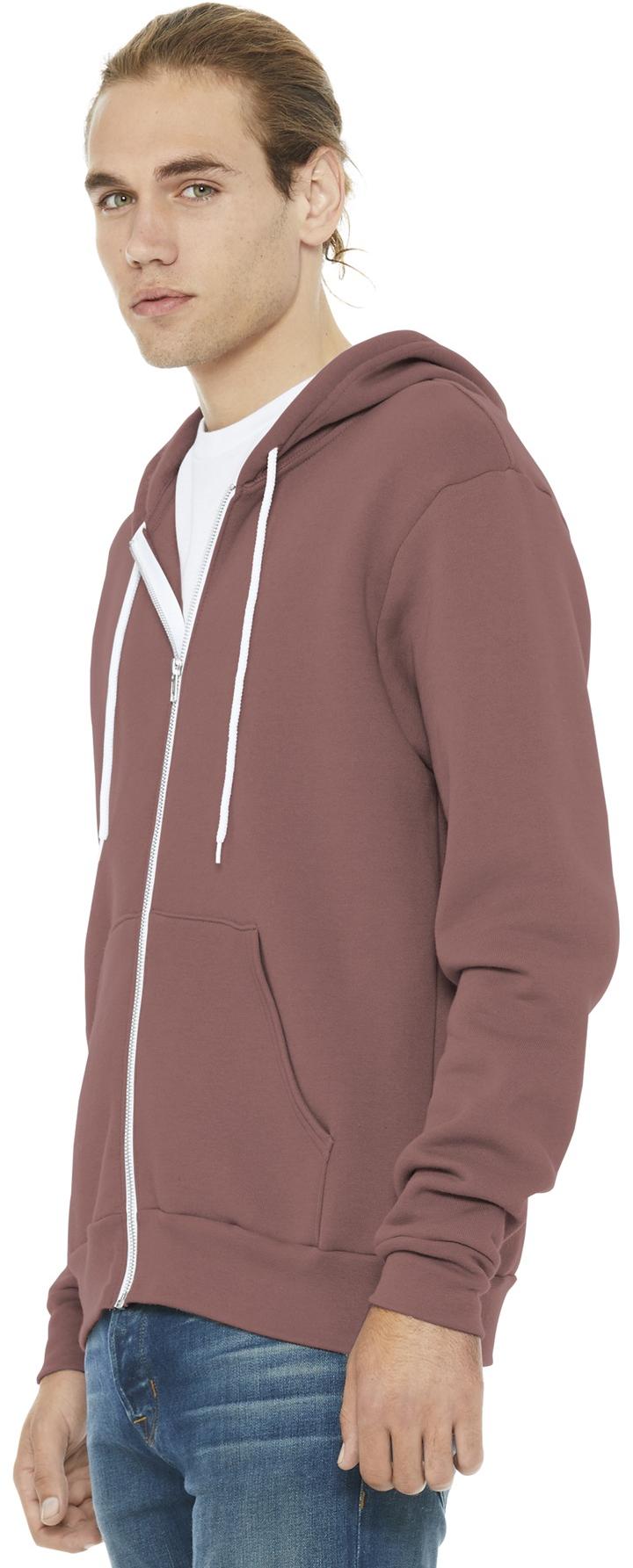 BELLA+CANVAS ® Unisex Sponge Fleece Full-Zip Hooded Sweatshirt BC3739 XS-3XL - Picture 82 of 104