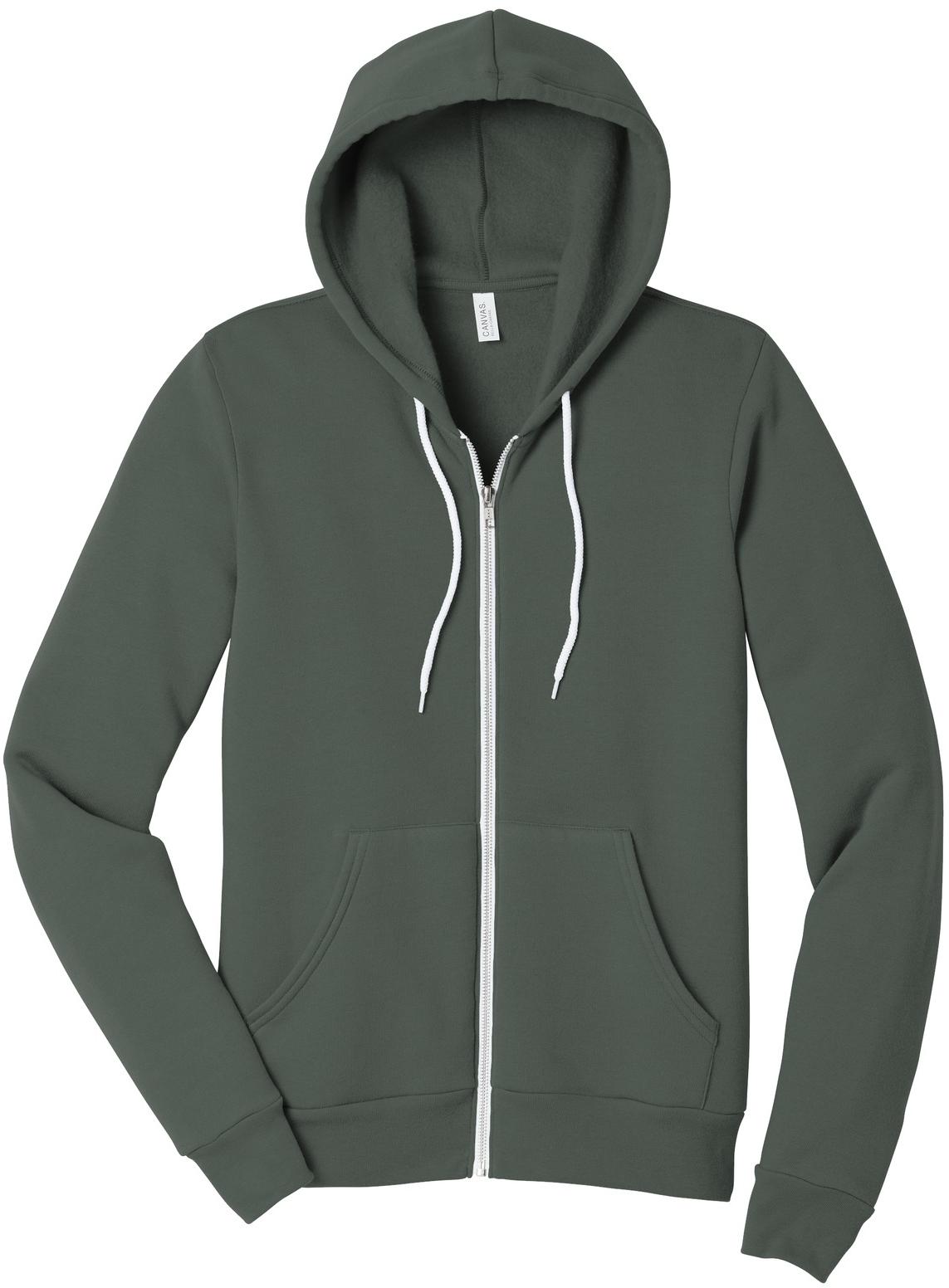 BELLA+CANVAS ® Unisex Sponge Fleece Full-Zip Hooded Sweatshirt BC3739 XS-3XL - Picture 91 of 104