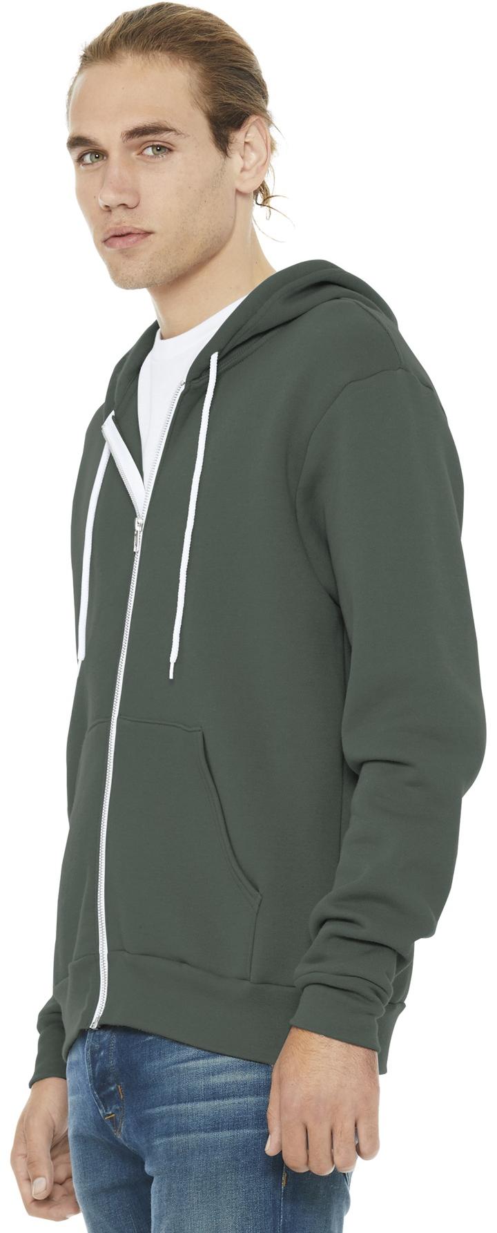 BELLA+CANVAS ® Unisex Sponge Fleece Full-Zip Hooded Sweatshirt BC3739 XS-3XL - Picture 88 of 104