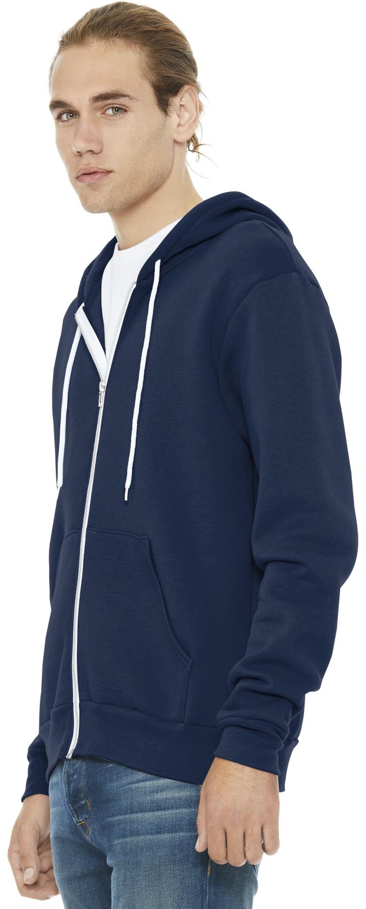 BELLA+CANVAS ® Unisex Sponge Fleece Full-Zip Hooded Sweatshirt BC3739 XS-3XL - Picture 94 of 104