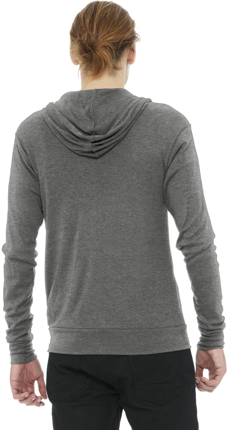 BELLA+CANVAS ® Unisex Triblend Full-Zip Lightweight Hoodie BC3939 Hooded XS-2XL