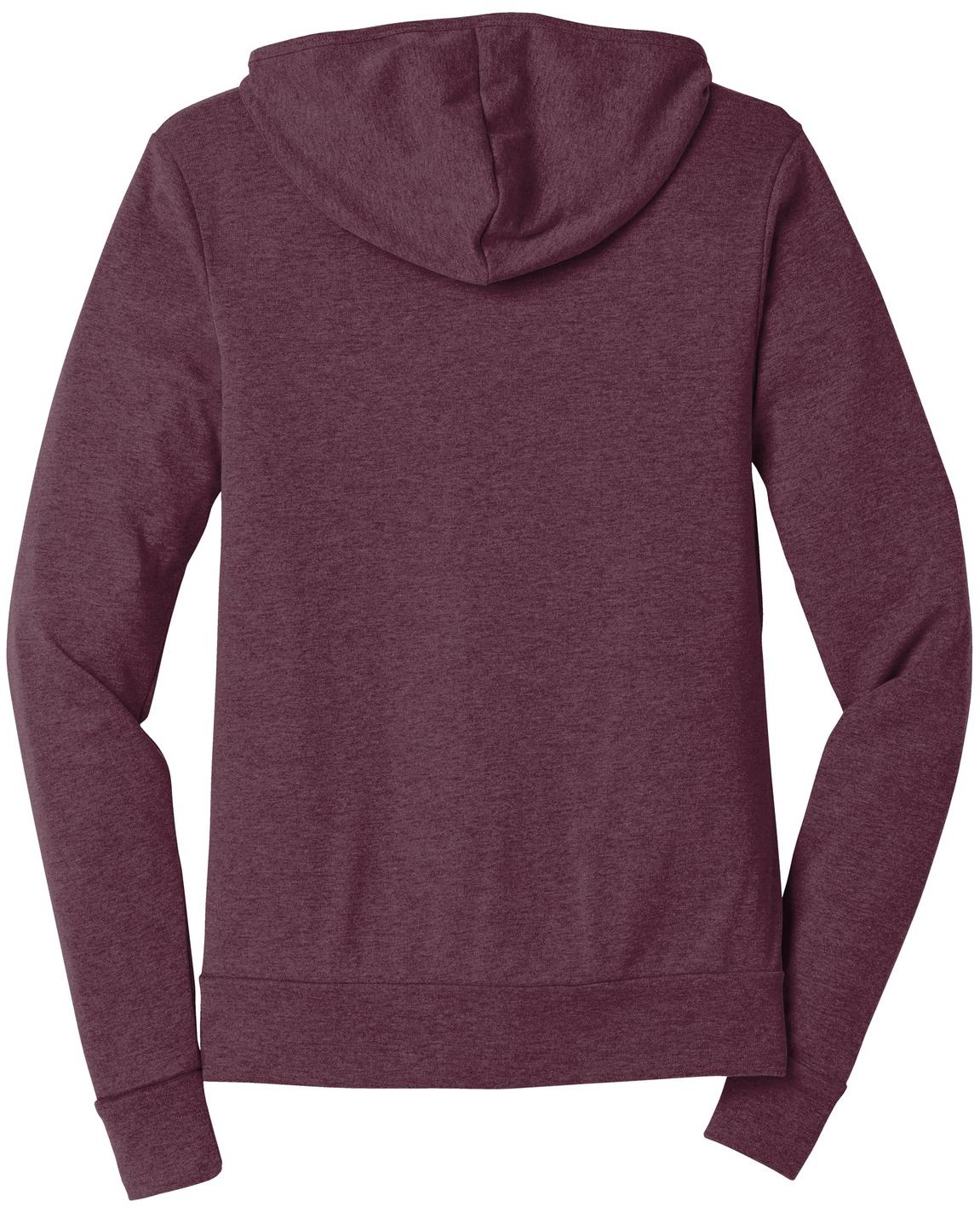 BELLA+CANVAS ® Unisex Triblend Full-Zip Lightweight Hoodie BC3939 Hooded XS-2XL