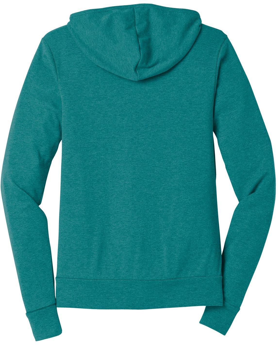 BELLA+CANVAS ® Unisex Triblend Full-Zip Lightweight Hoodie BC3939 Hooded XS-2XL