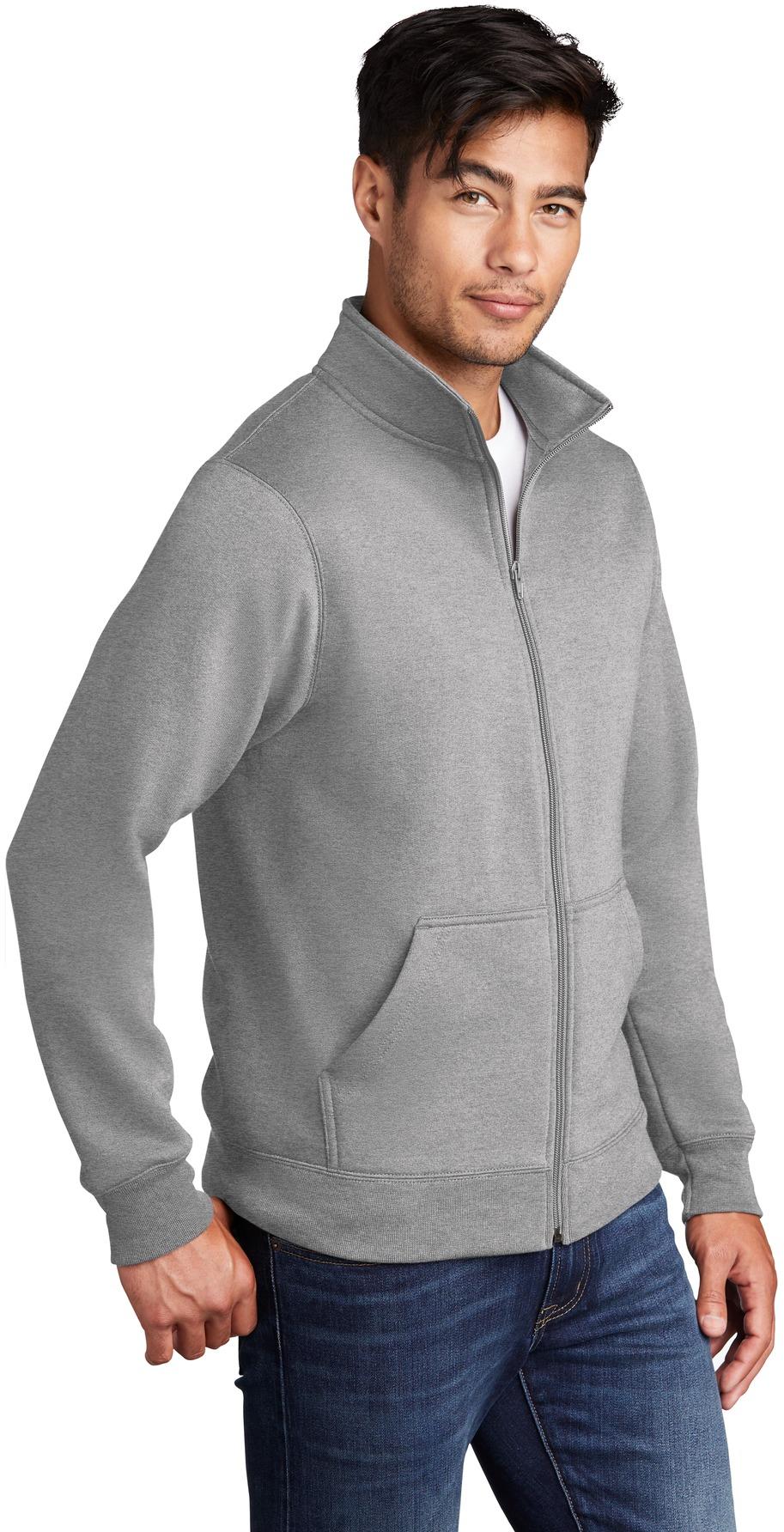 Port & Company ® Core Fleece Cadet Full-Zip Sweatshirt PC78FZ Mens Sizes S-4XL