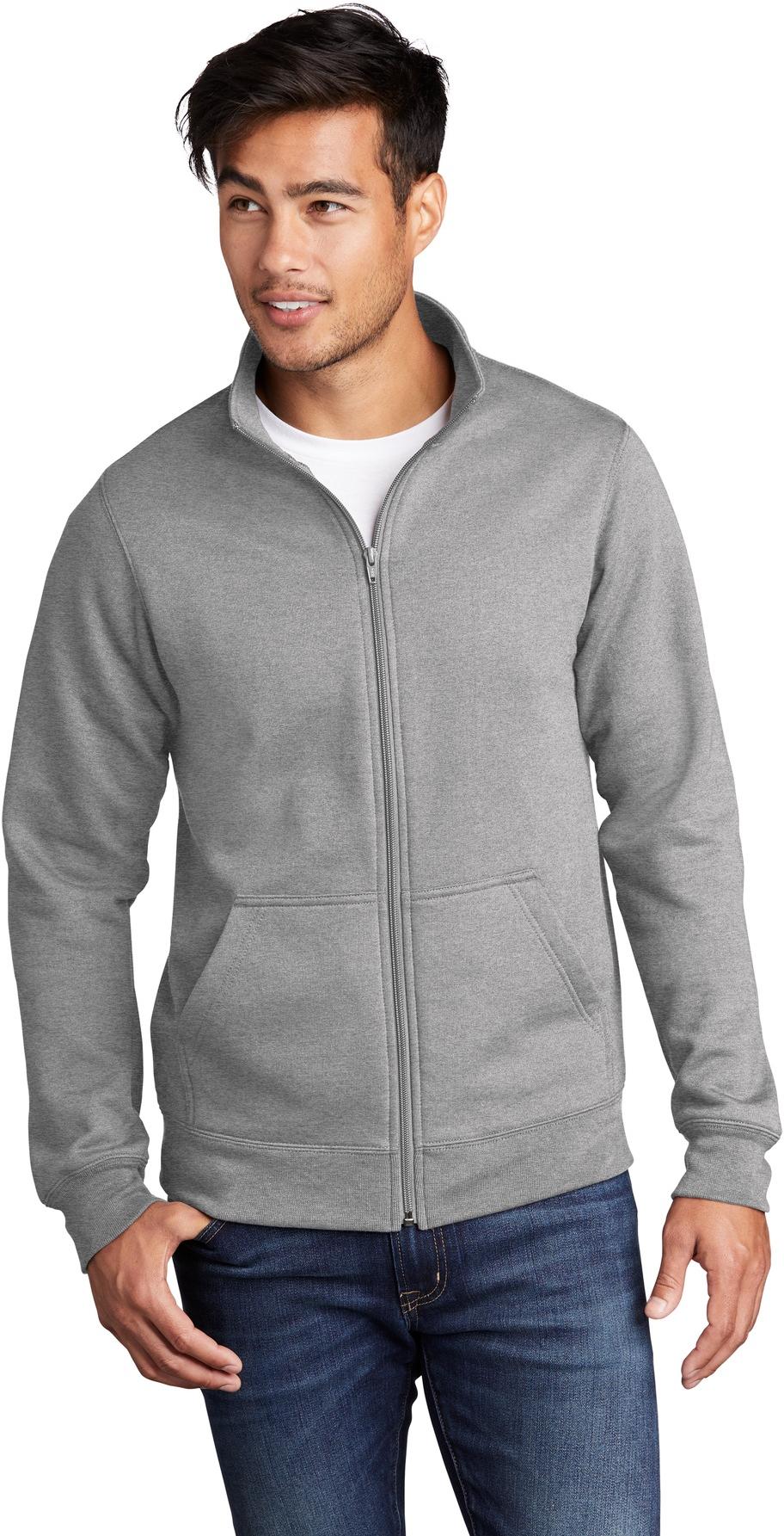 Port & Company ® Core Fleece Cadet Full-Zip Sweatshirt PC78FZ Mens Sizes S-4XL