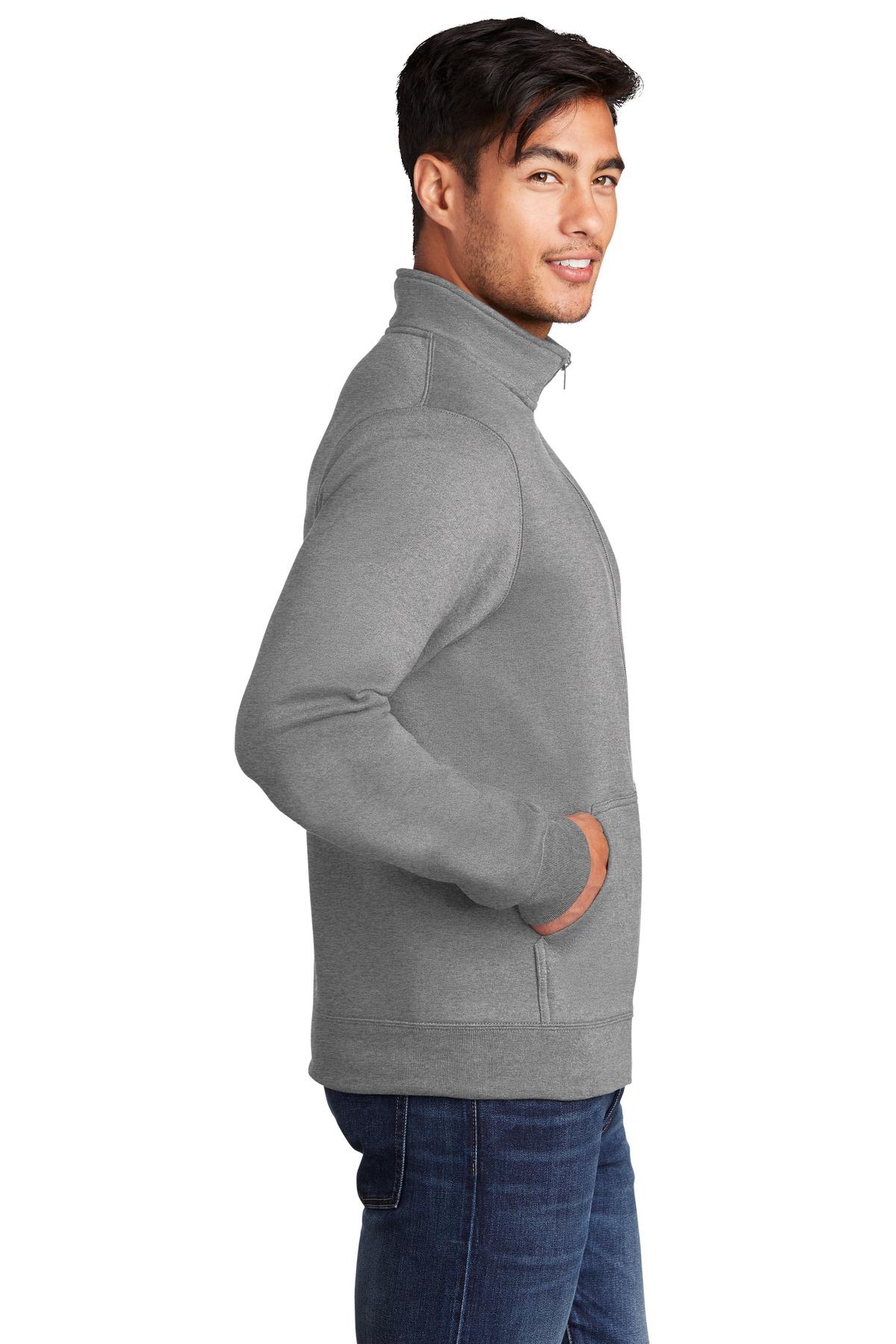 Port & Company ® Core Fleece Cadet Full-Zip Sweatshirt PC78FZ Mens Sizes S-4XL